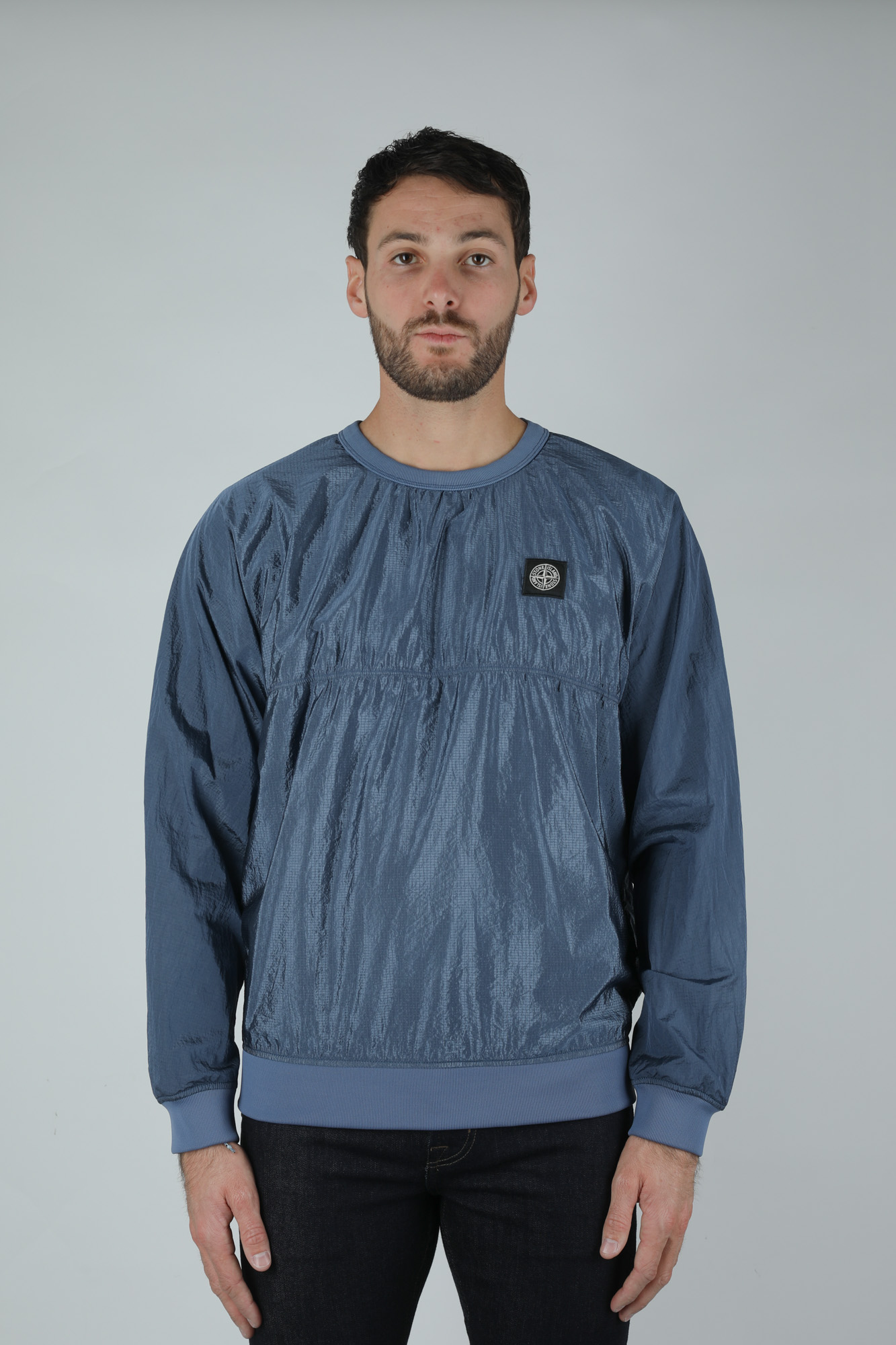 SWEAT-SHIRT STONE ISLAND BLEU DE PRUSSE 711563036-V0024
