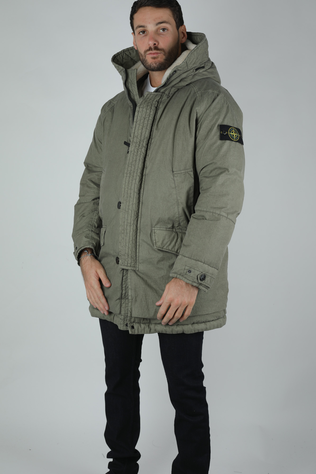 MANTEAU STONE ISLAND OLIVE 711571321-V0068