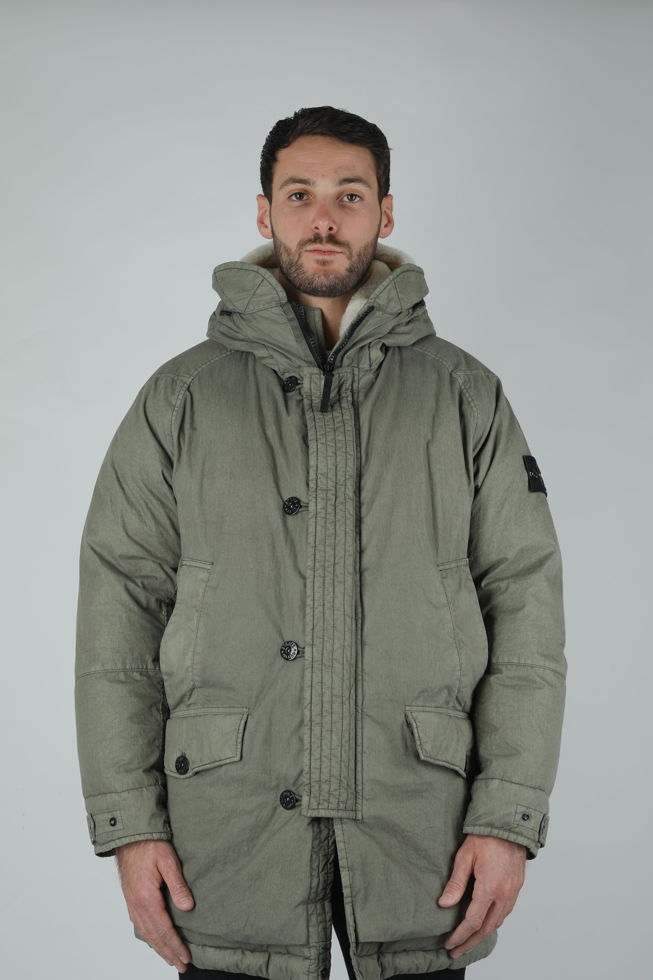 MANTEAU STONE ISLAND OLIVE 711571321-V0068