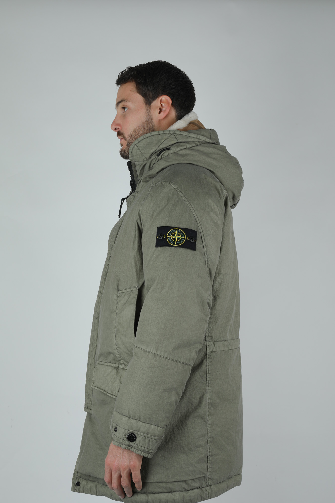 MANTEAU STONE ISLAND OLIVE 711571321-V0068