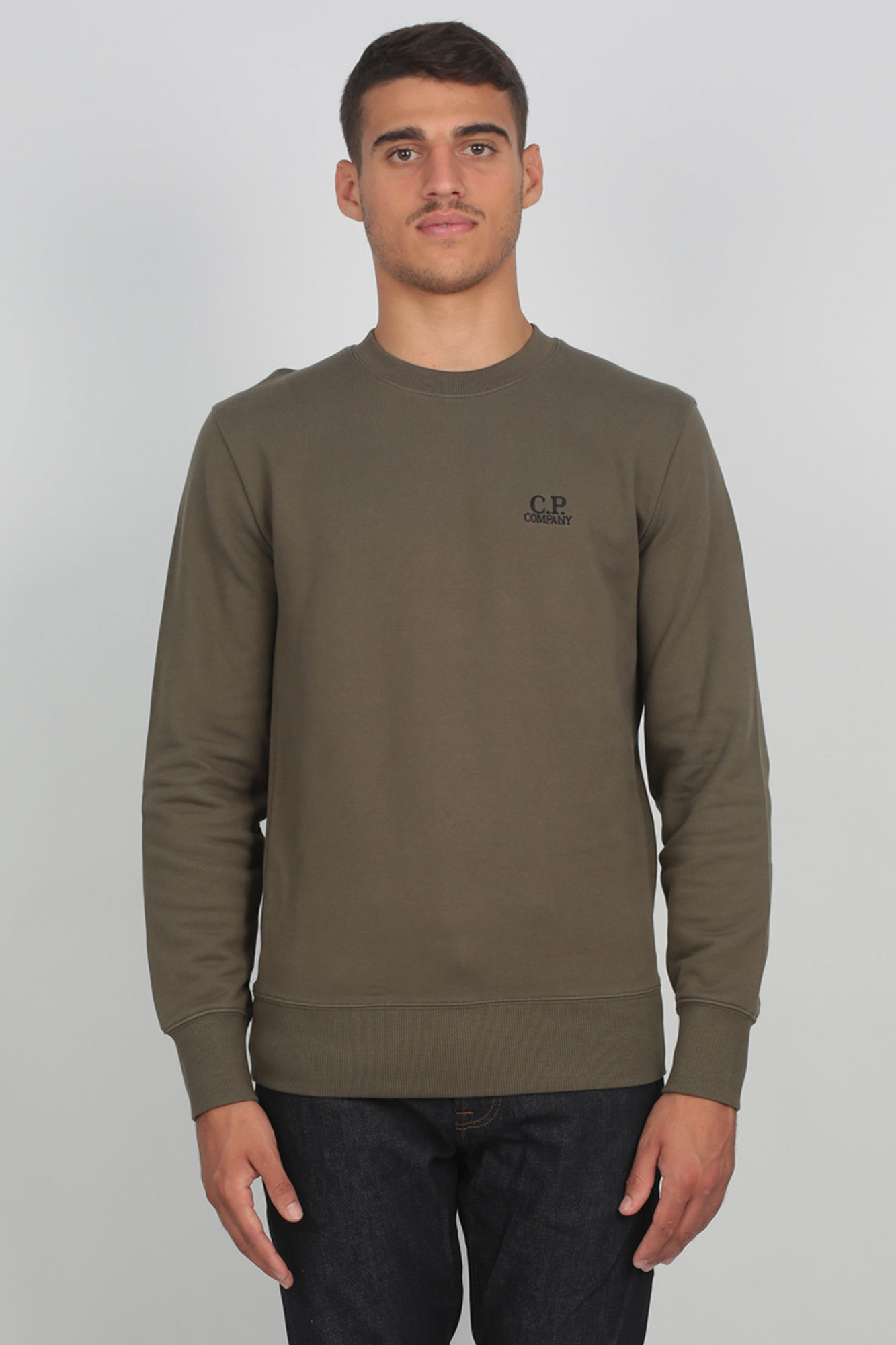 SWEAT-SHIRT C.P. COMPANY KAKI 1A5086W-661