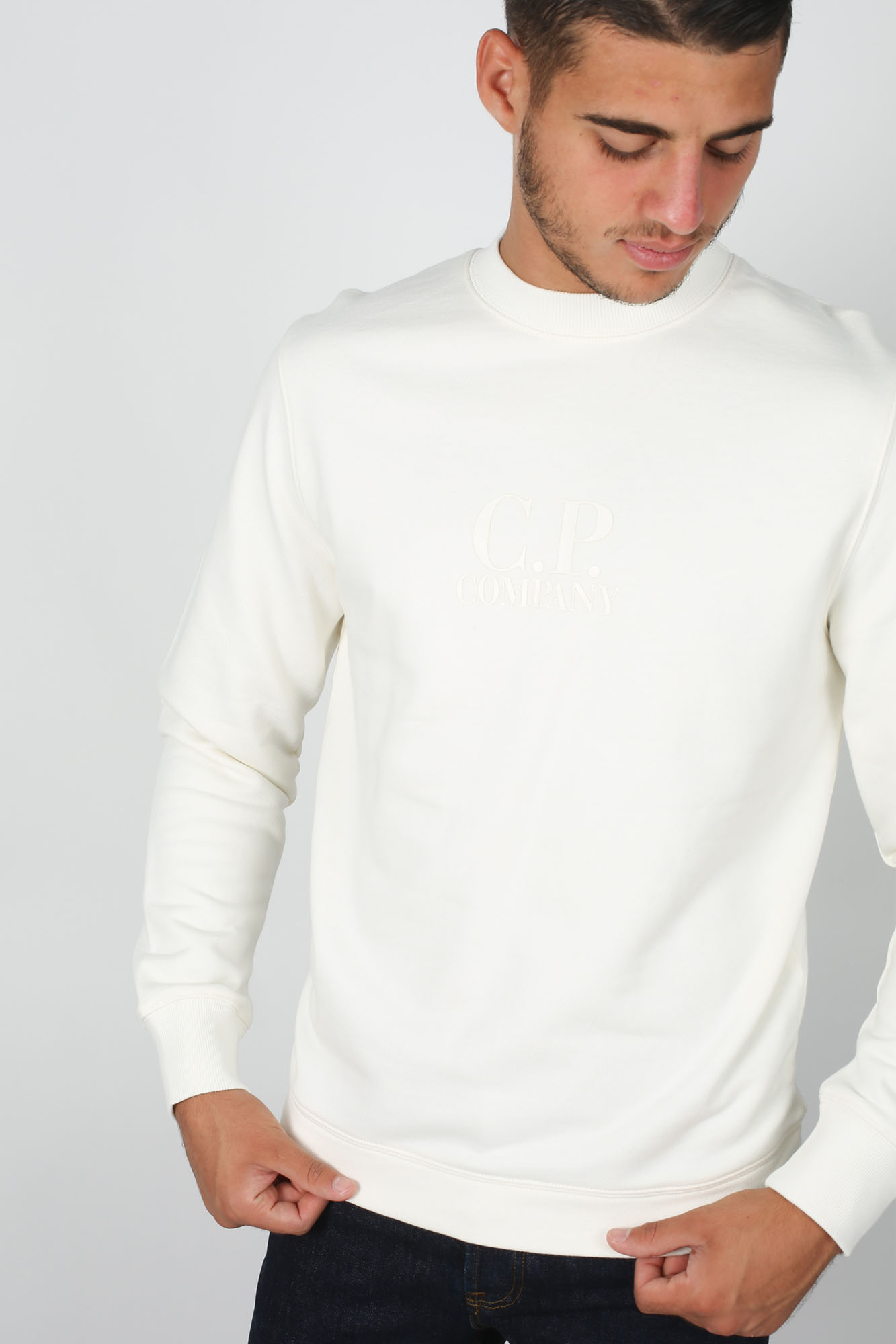 SWEAT-SHIRT C.P. COMPANY BLANC S002A5086W-103