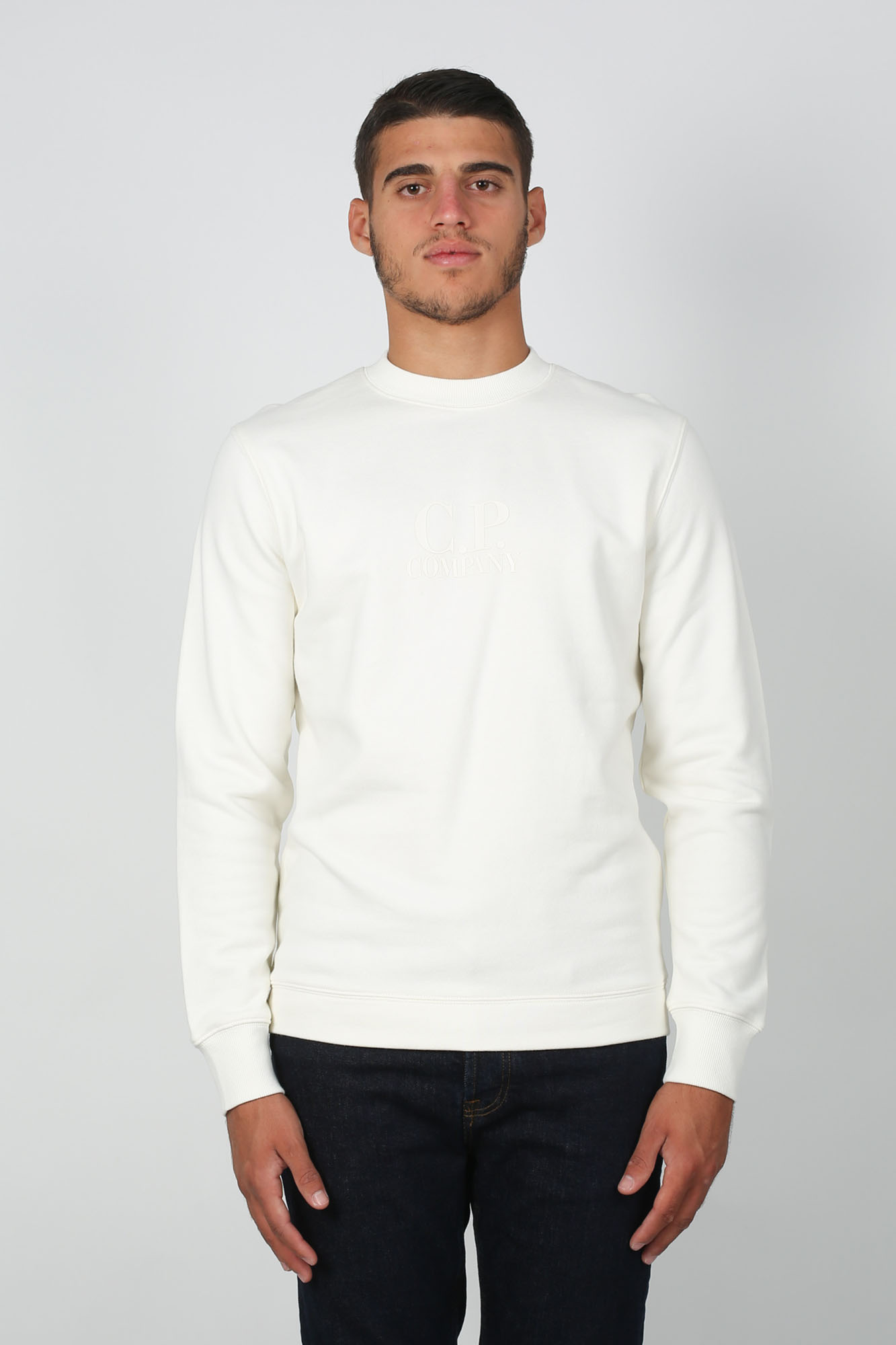 SWEAT-SHIRT C.P. COMPANY BLANC S002A5086W-103