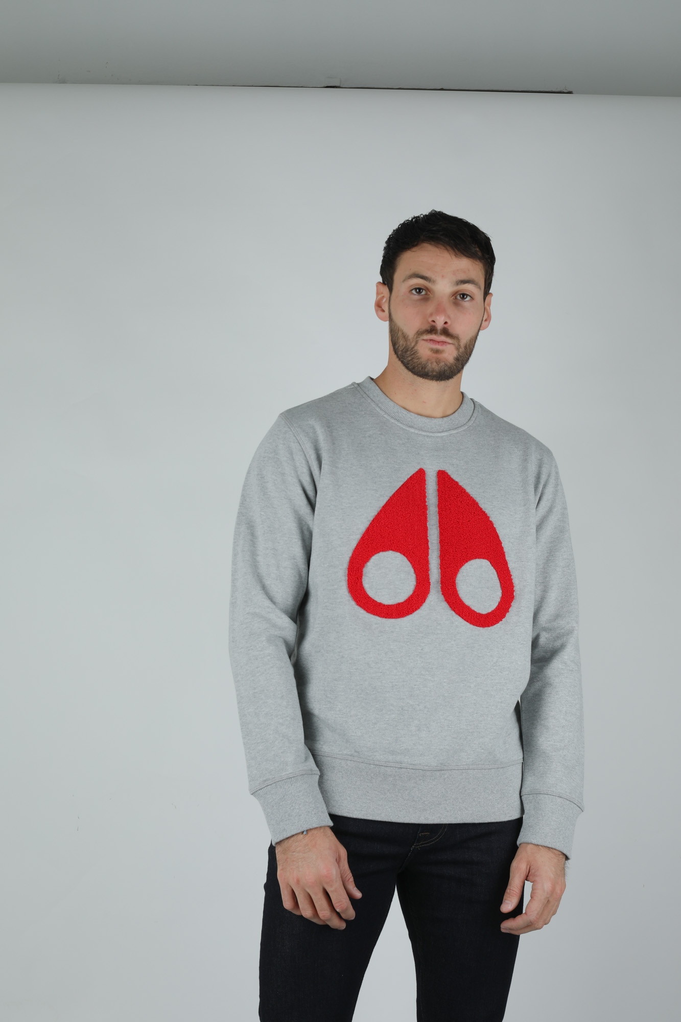 SWEAT-SHIRT MOOSE KNUCKLES GRIS MK4688MS-224