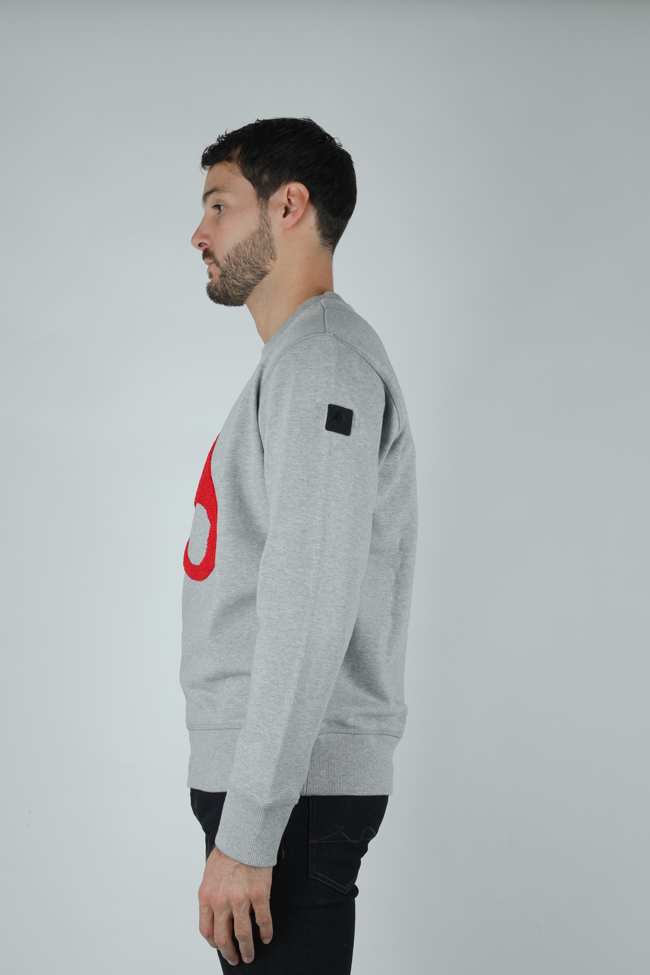 SWEAT-SHIRT MOOSE KNUCKLES GRIS MK4688MS-224