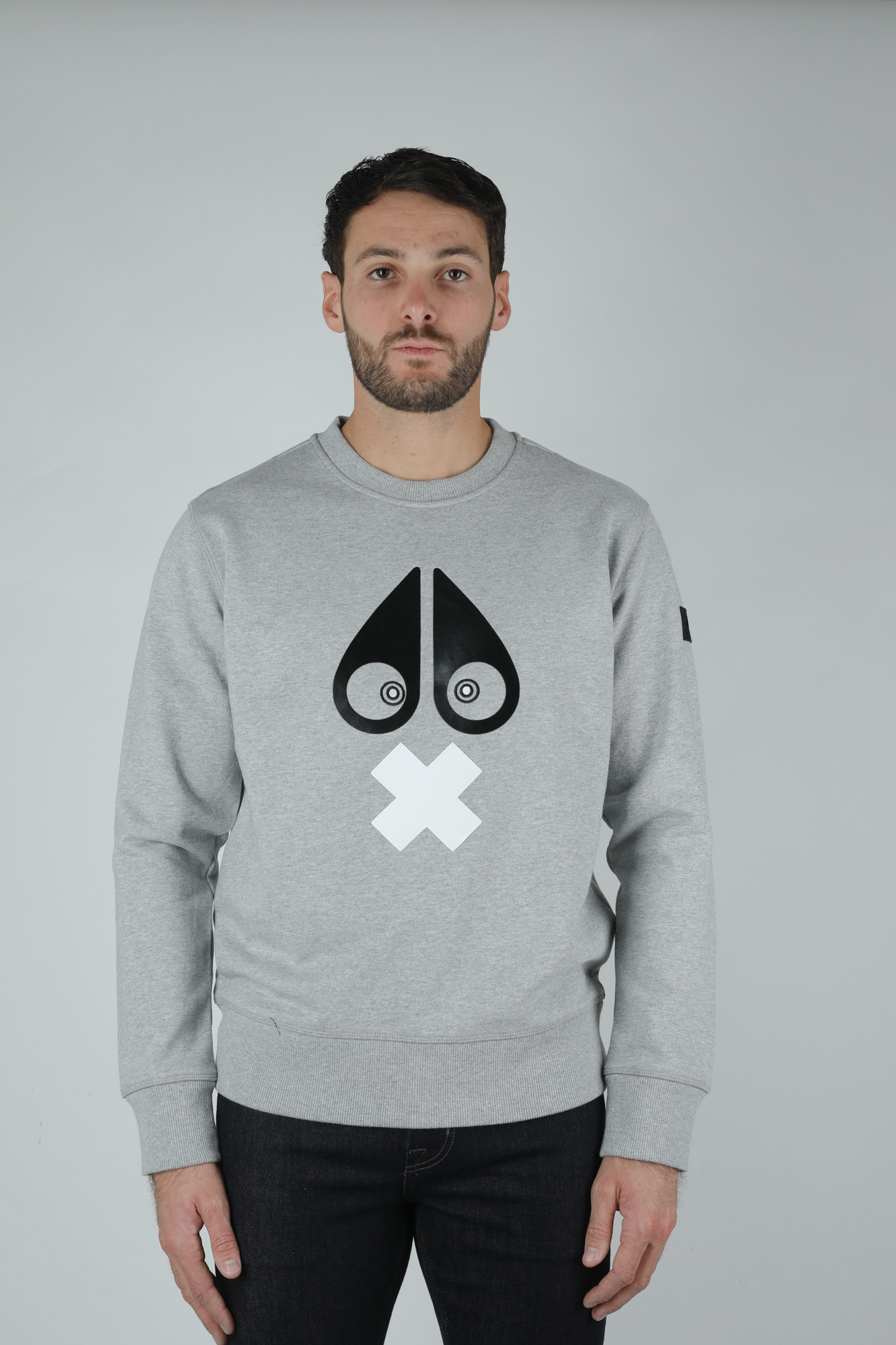 SWEAT-SHIRT MOOSE KNUCKLES GRIS MK8583MS-224