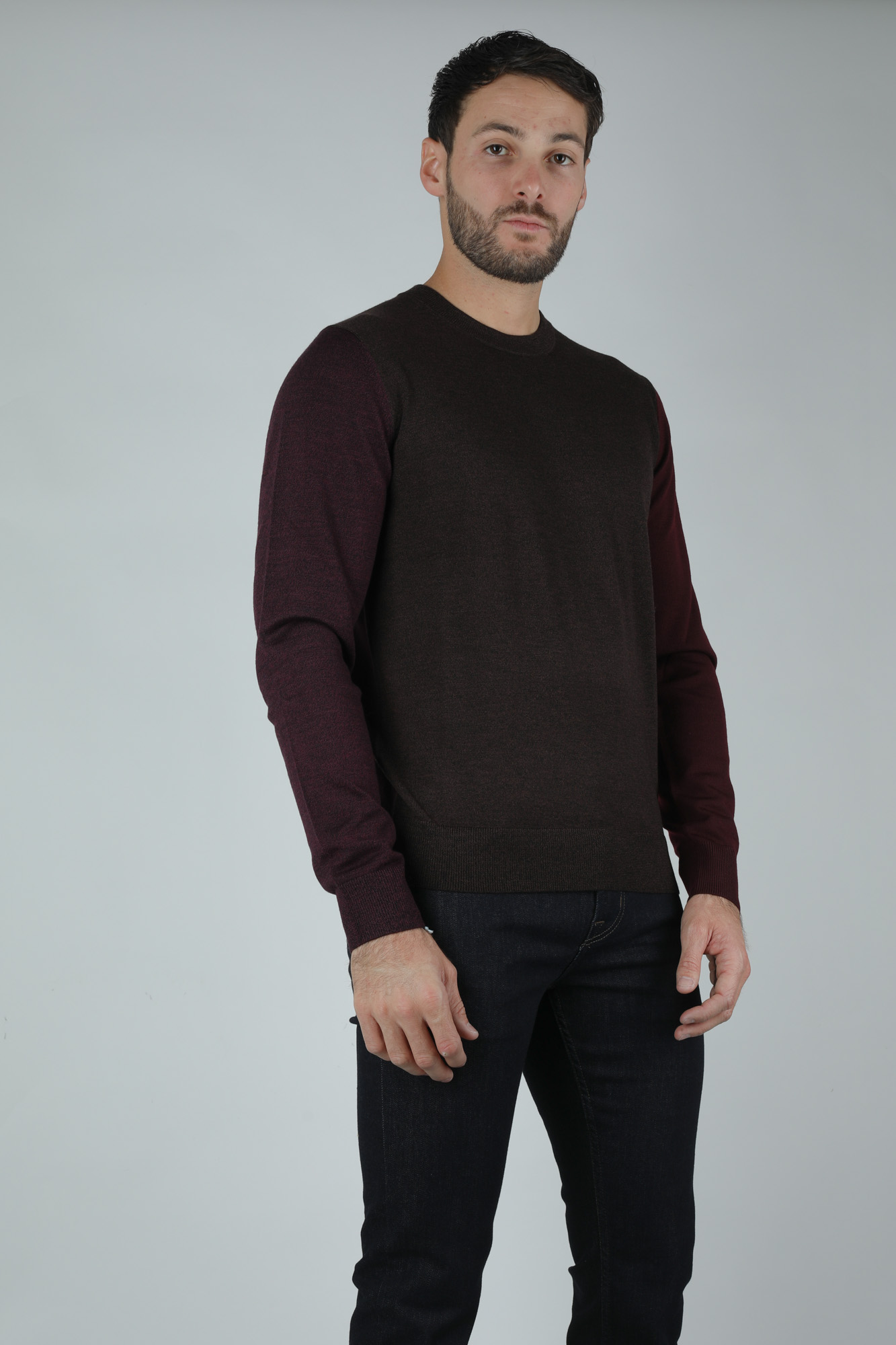PULL PAUL SMITH MARRON/BORDEAUX M2R-462T-56