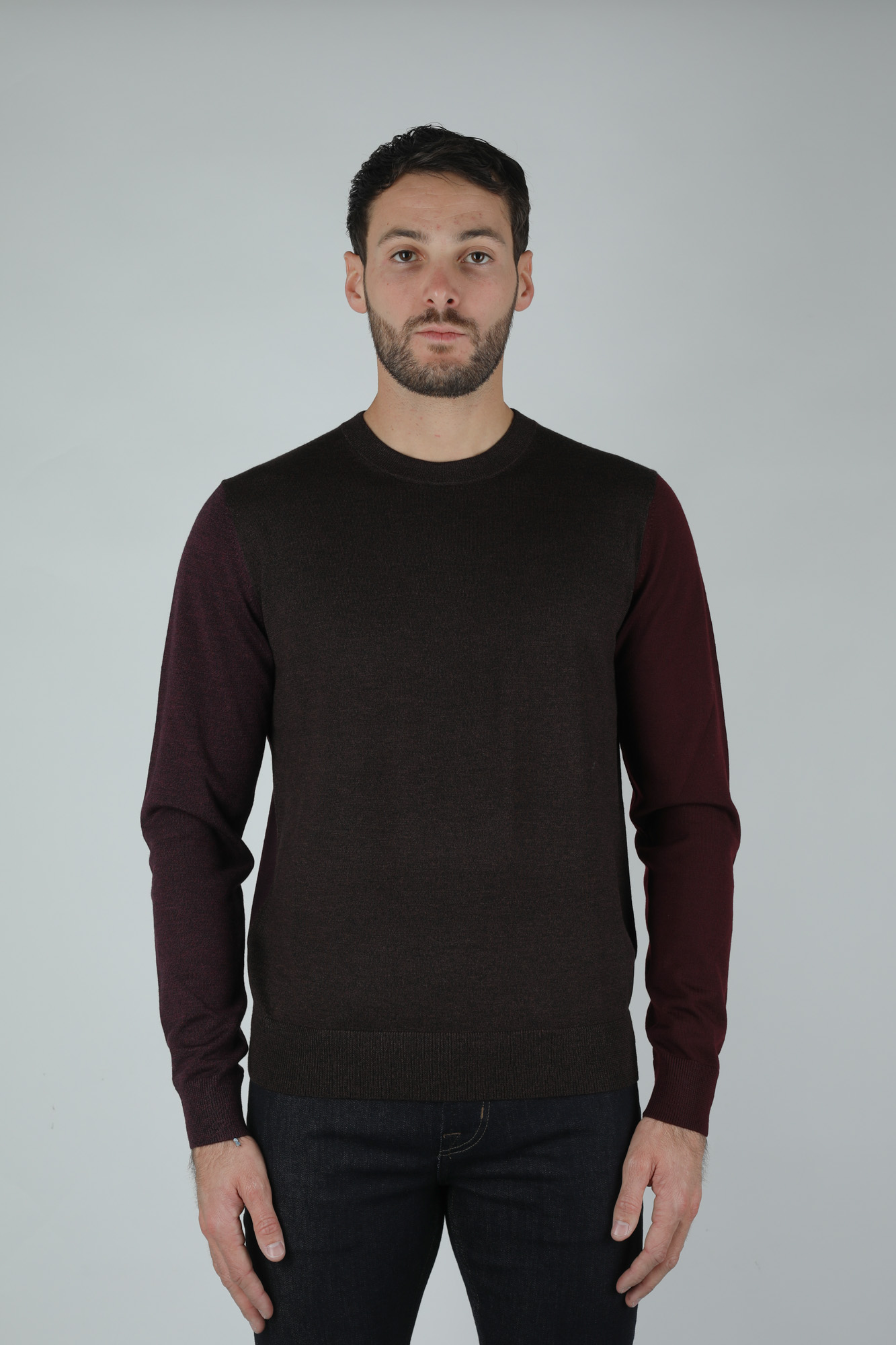 PULL PAUL SMITH MARRON/BORDEAUX M2R-462T-56