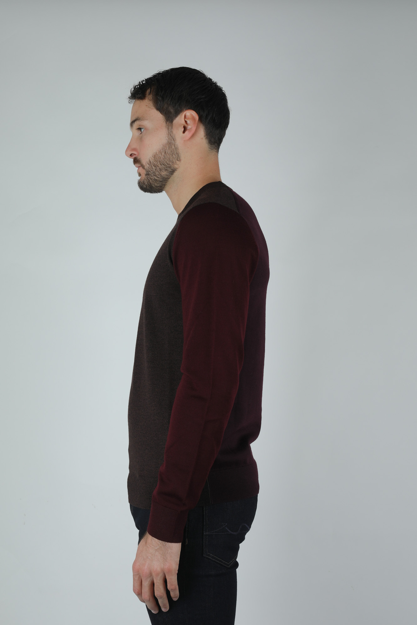 PULL PAUL SMITH MARRON/BORDEAUX M2R-462T-56