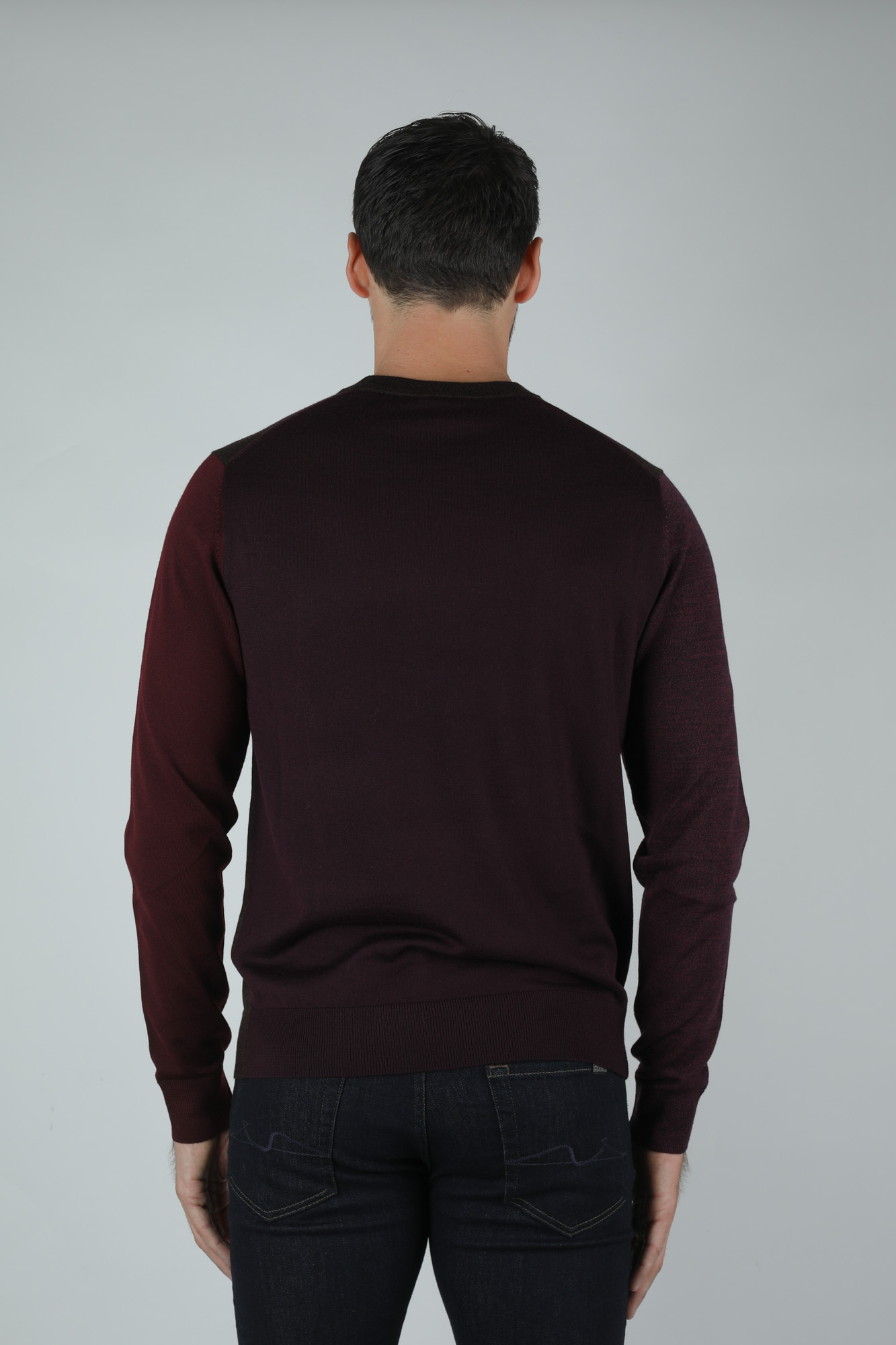 PULL PAUL SMITH MARRON/BORDEAUX M2R-462T-56
