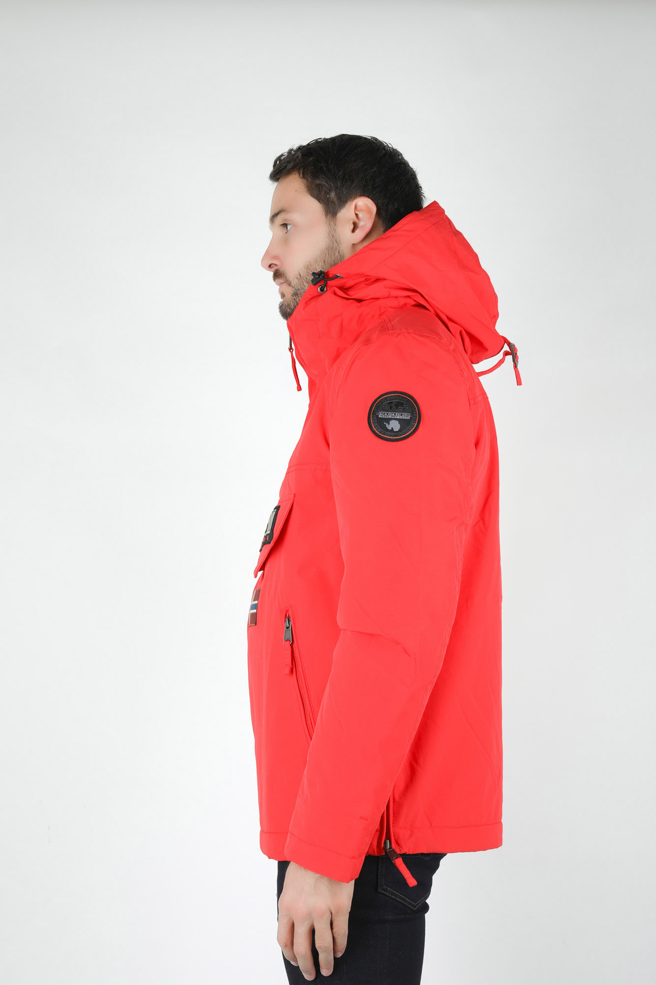 VESTE RAINFOREST POCKET NAPAPIJRI ROUGE RAINFOPO-RED