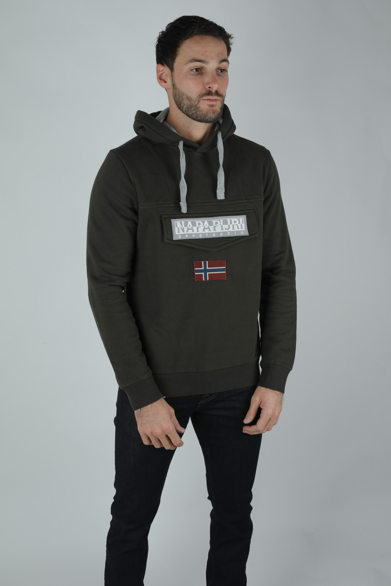 SWEAT-SHIRT NAPAPIJRI KAKI BURGEE2-GREEN