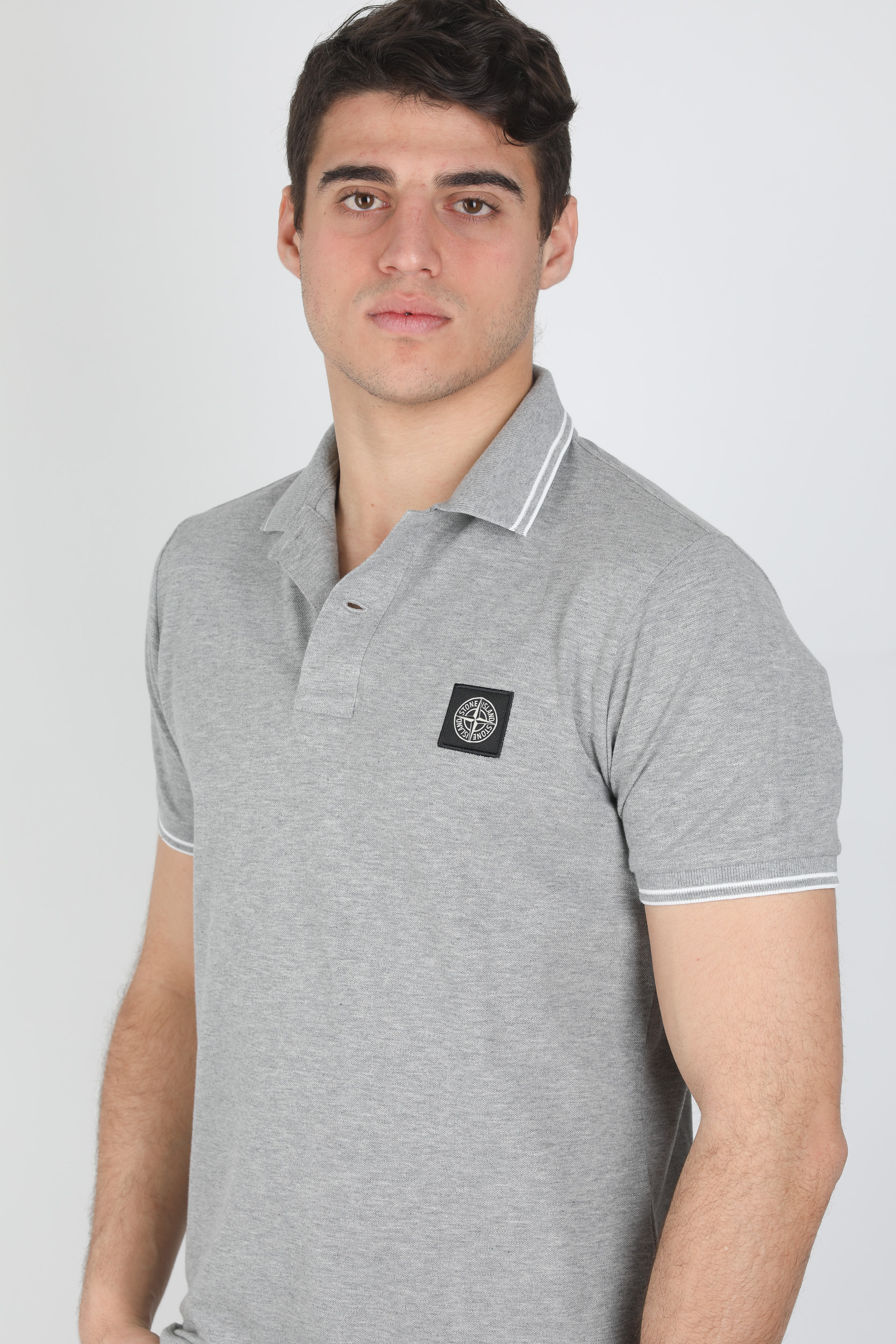 POLO STONE ISLAND GRIS 1015 22S18-V0M64