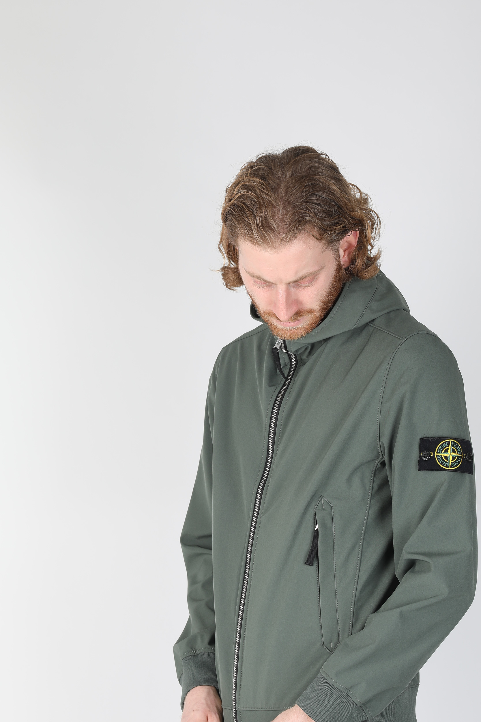 BLOUSON STONE ISLAND KAKI LIGHT SOFT SHELL-R 721540927-V0058