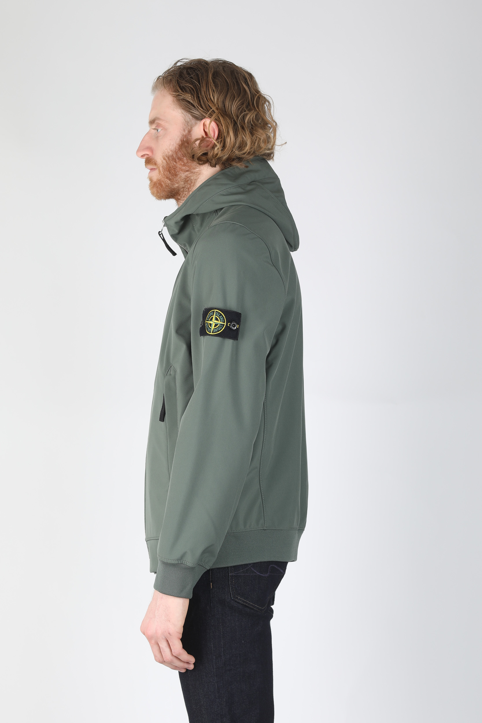BLOUSON STONE ISLAND KAKI LIGHT SOFT SHELL-R 721540927-V0058
