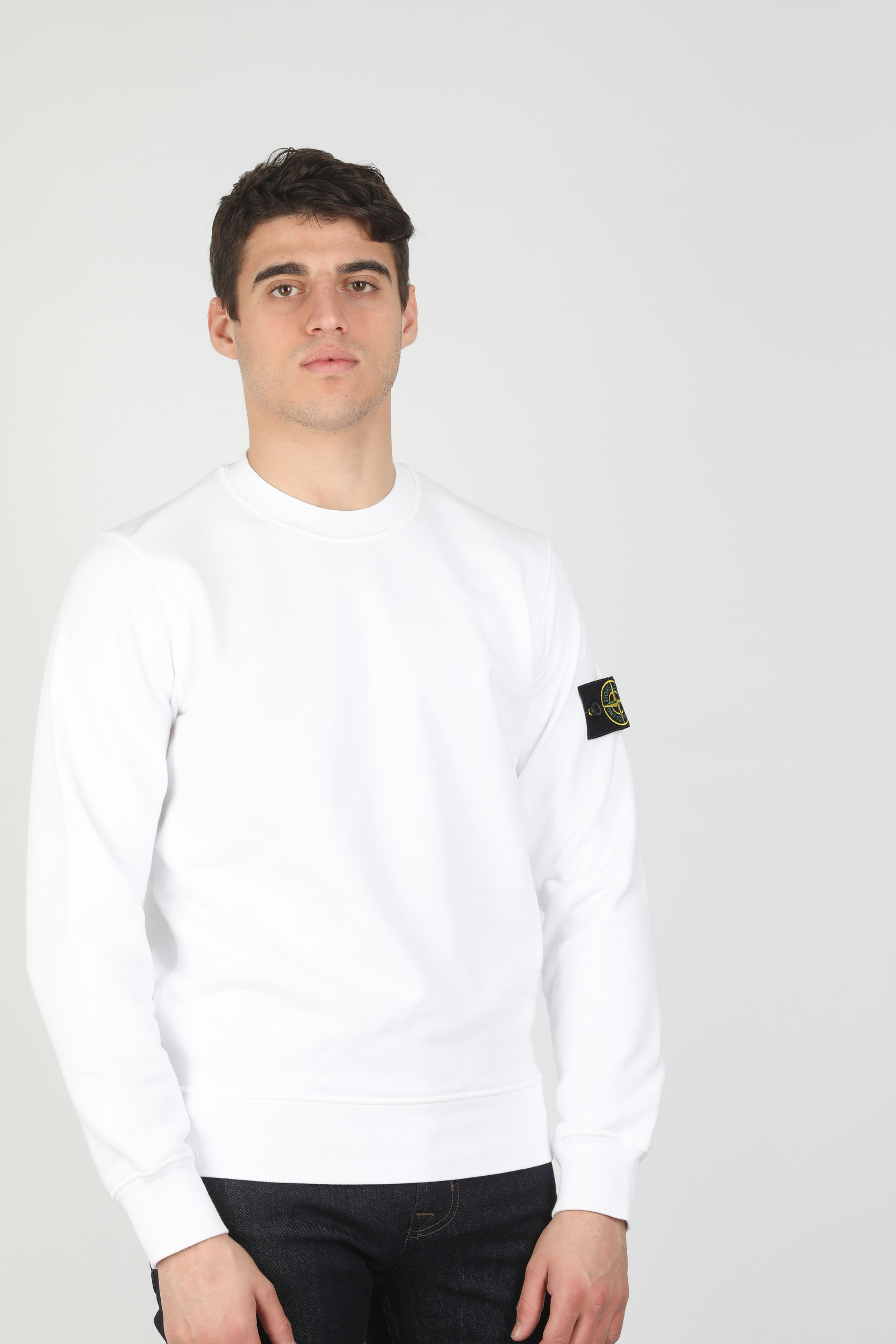 SWEAT STONE ISLAND BLANC 721563051-V0001