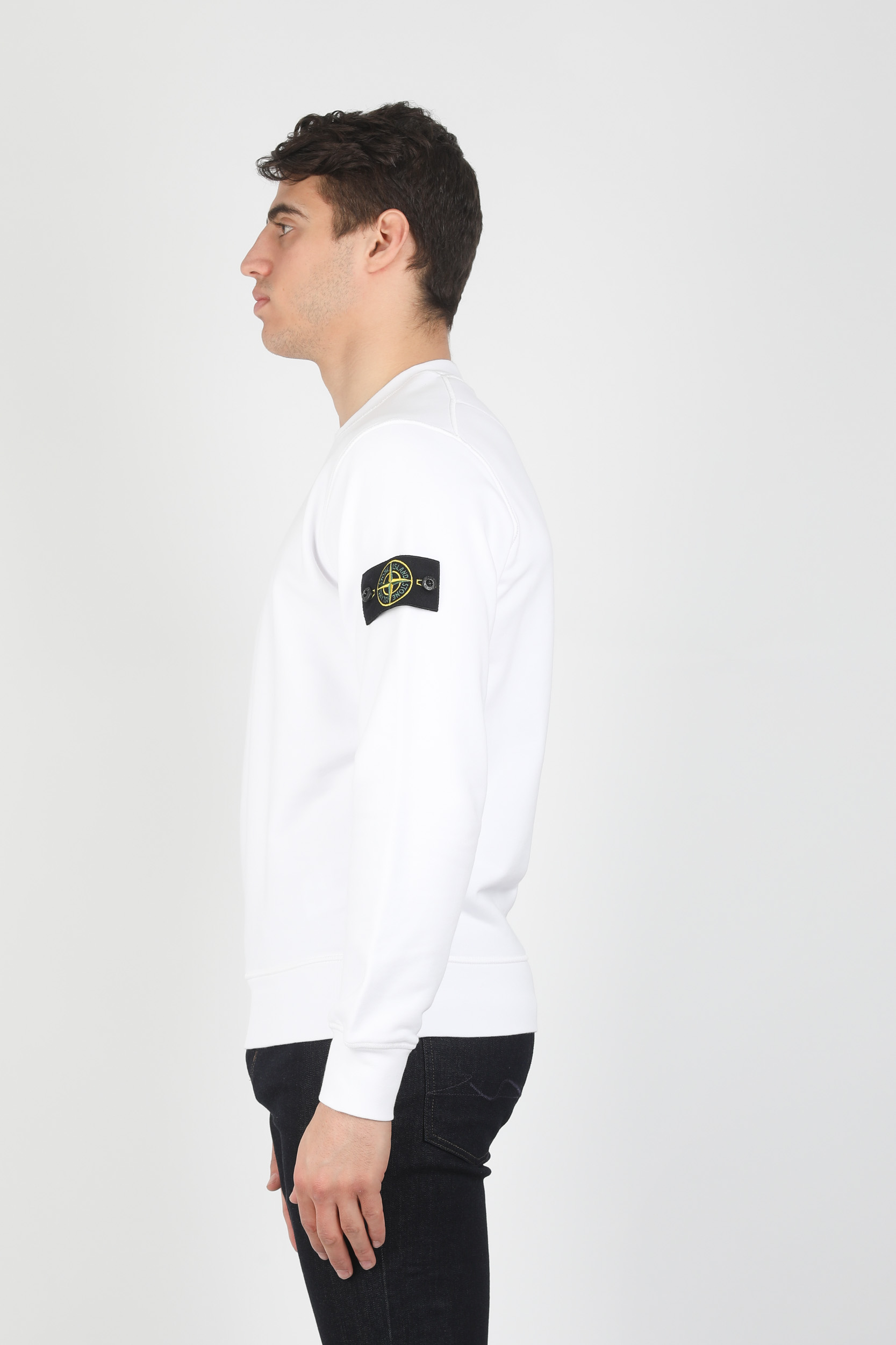 SWEAT STONE ISLAND BLANC 721563051-V0001