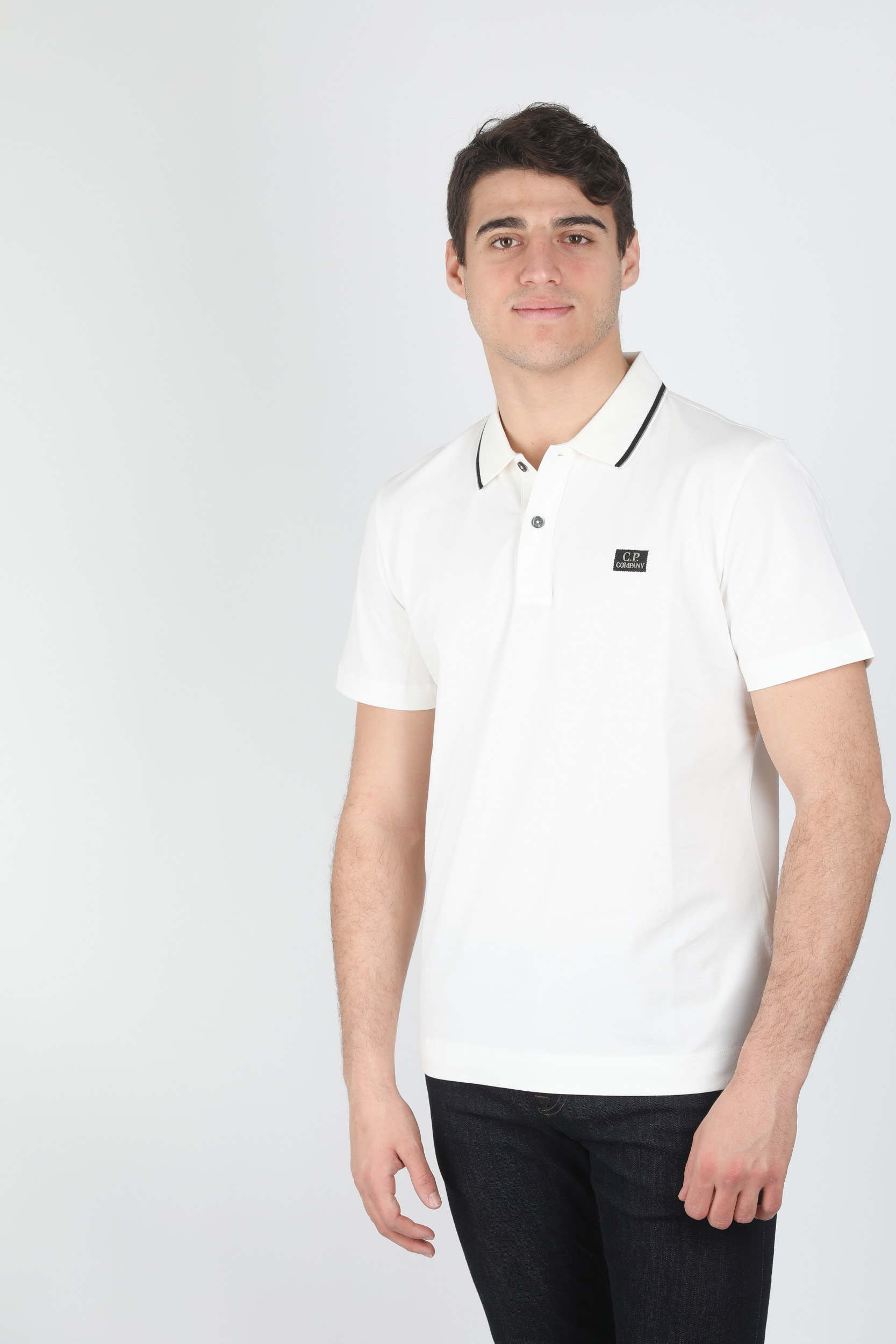 POLO C.P. COMPANY BLANC L035A-5263W-103