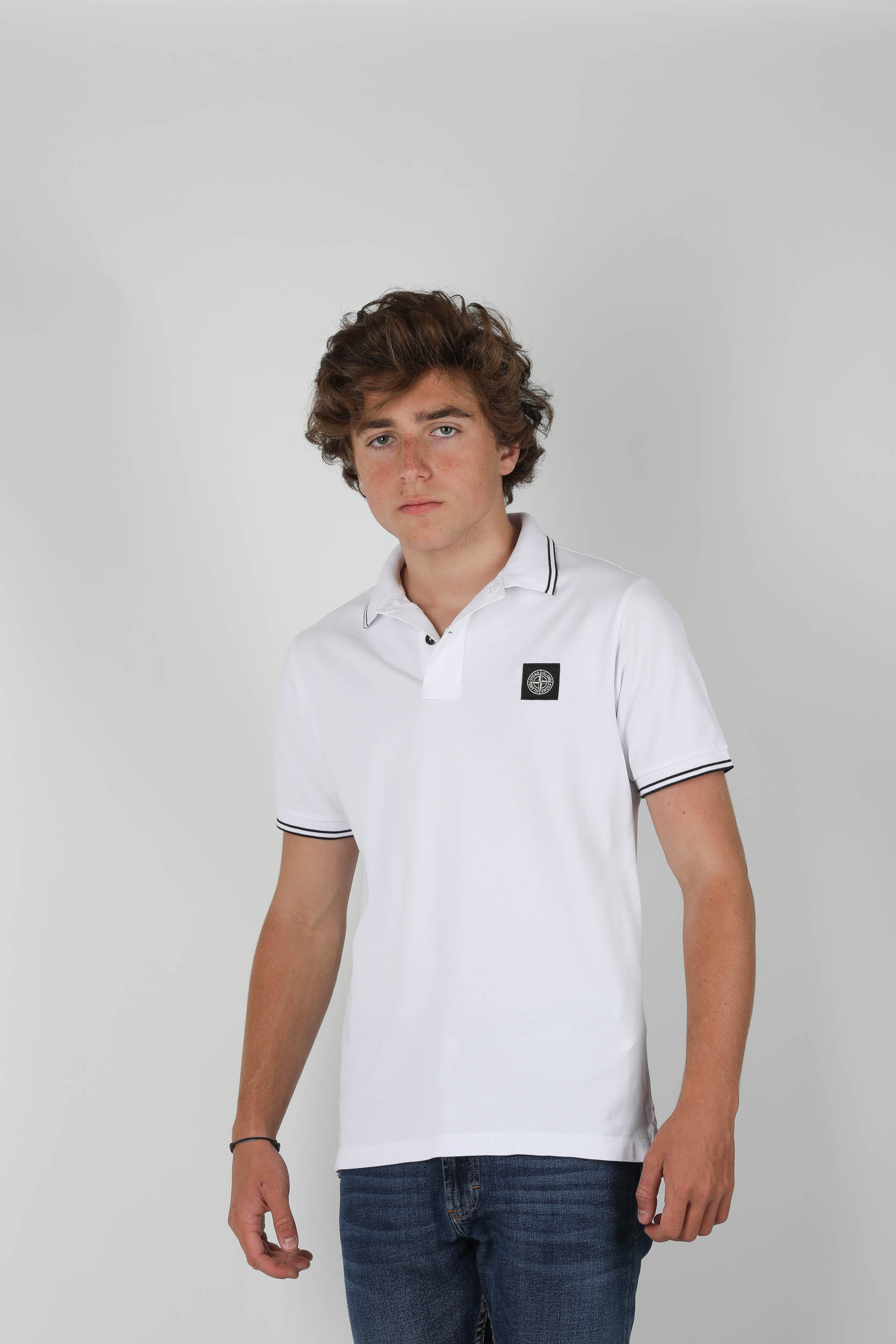 POLO STONE ISLAND BLANC 731522S18-V1001