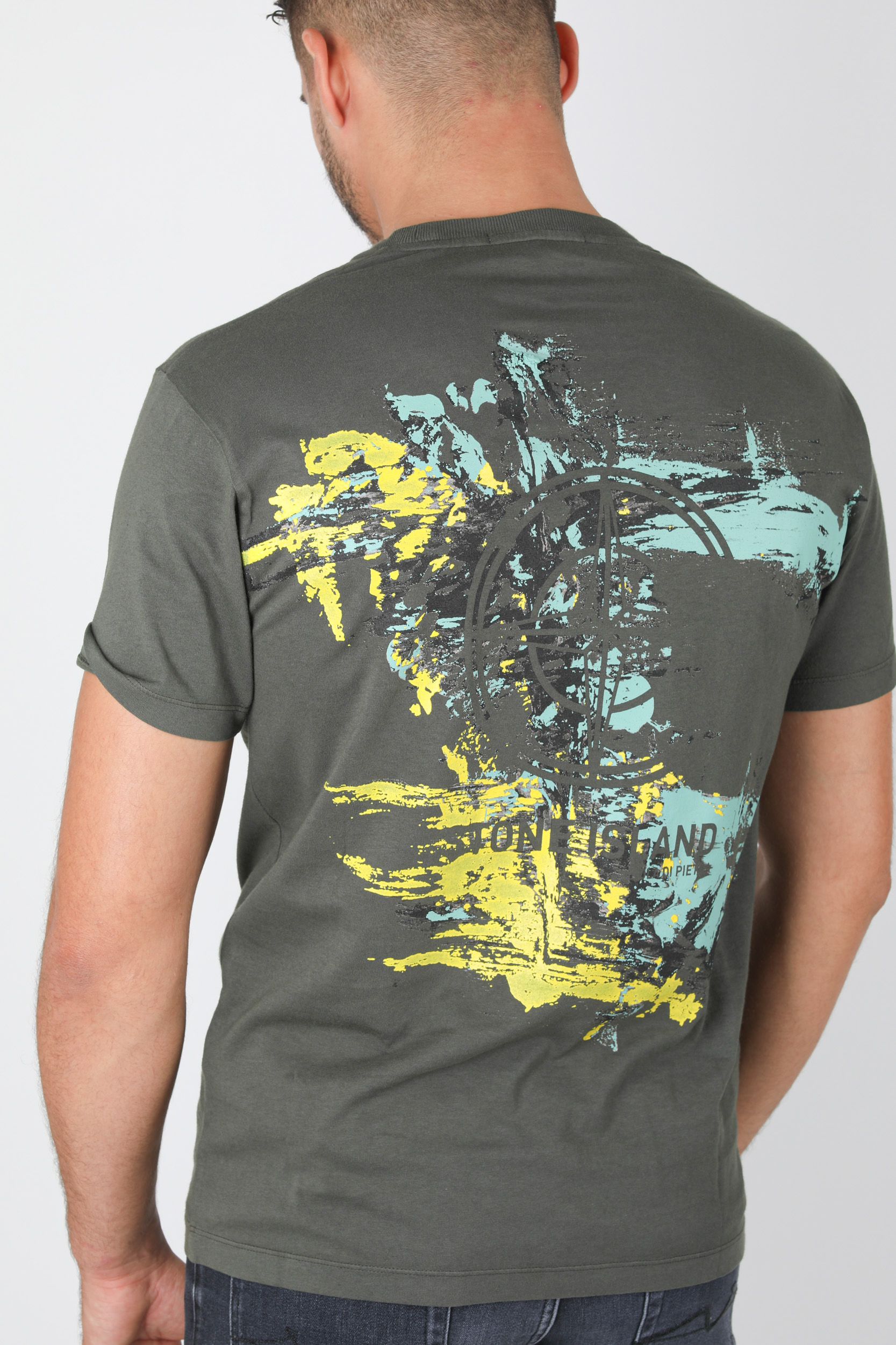 T-SHIRT STONE ISLAND KAKI 73152NS81-V0059