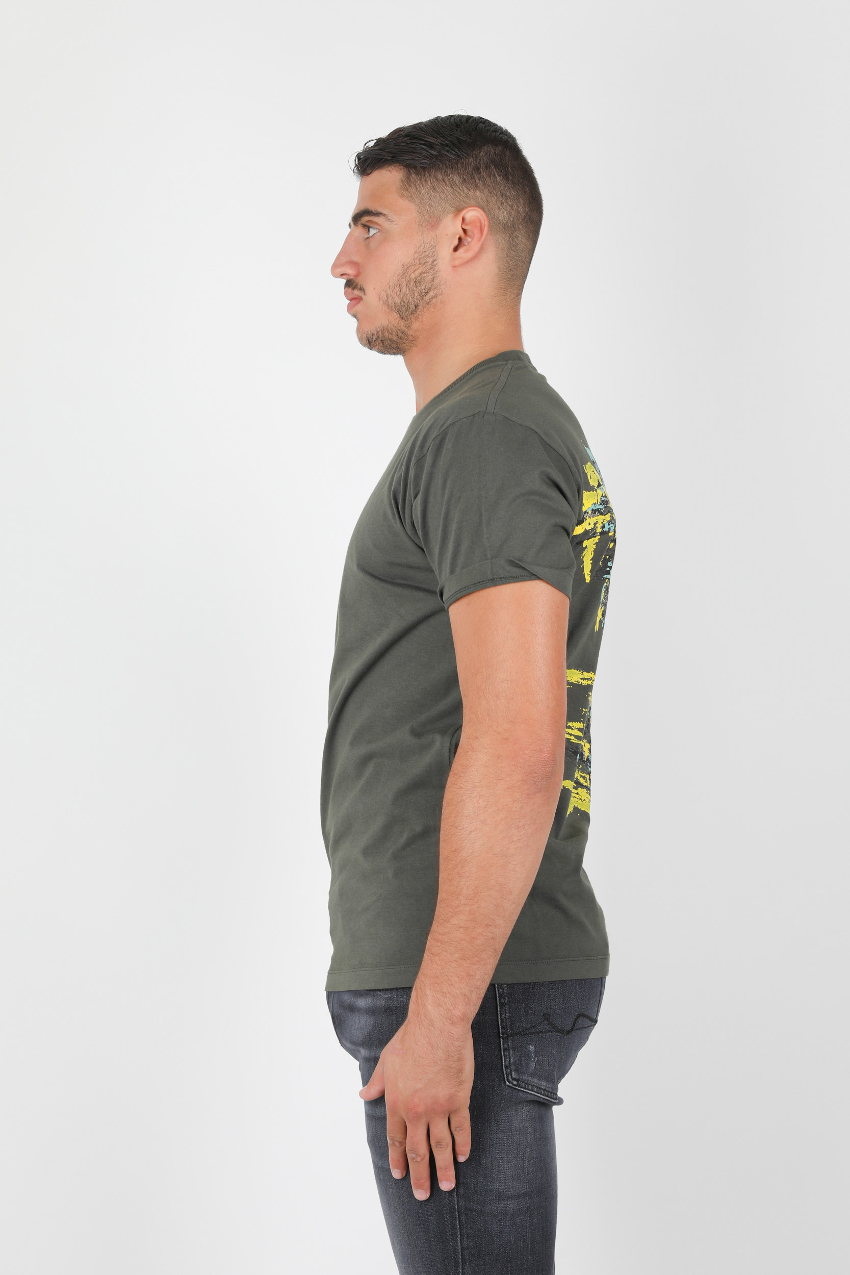 T-SHIRT STONE ISLAND KAKI 73152NS81-V0059