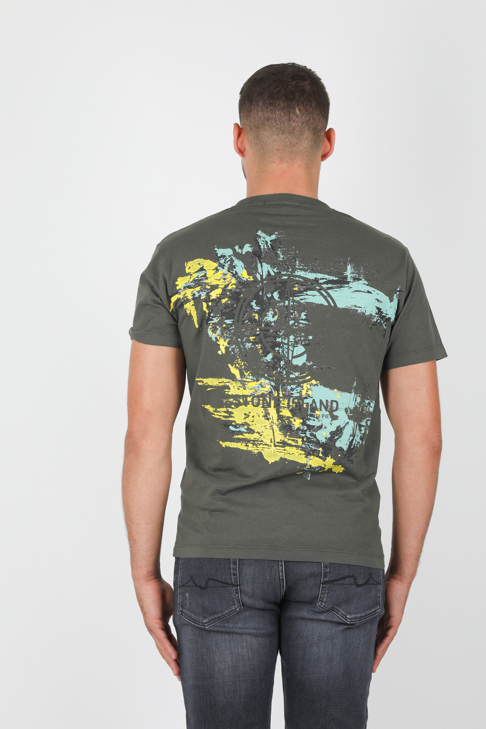 T-SHIRT STONE ISLAND KAKI 73152NS81-V0059