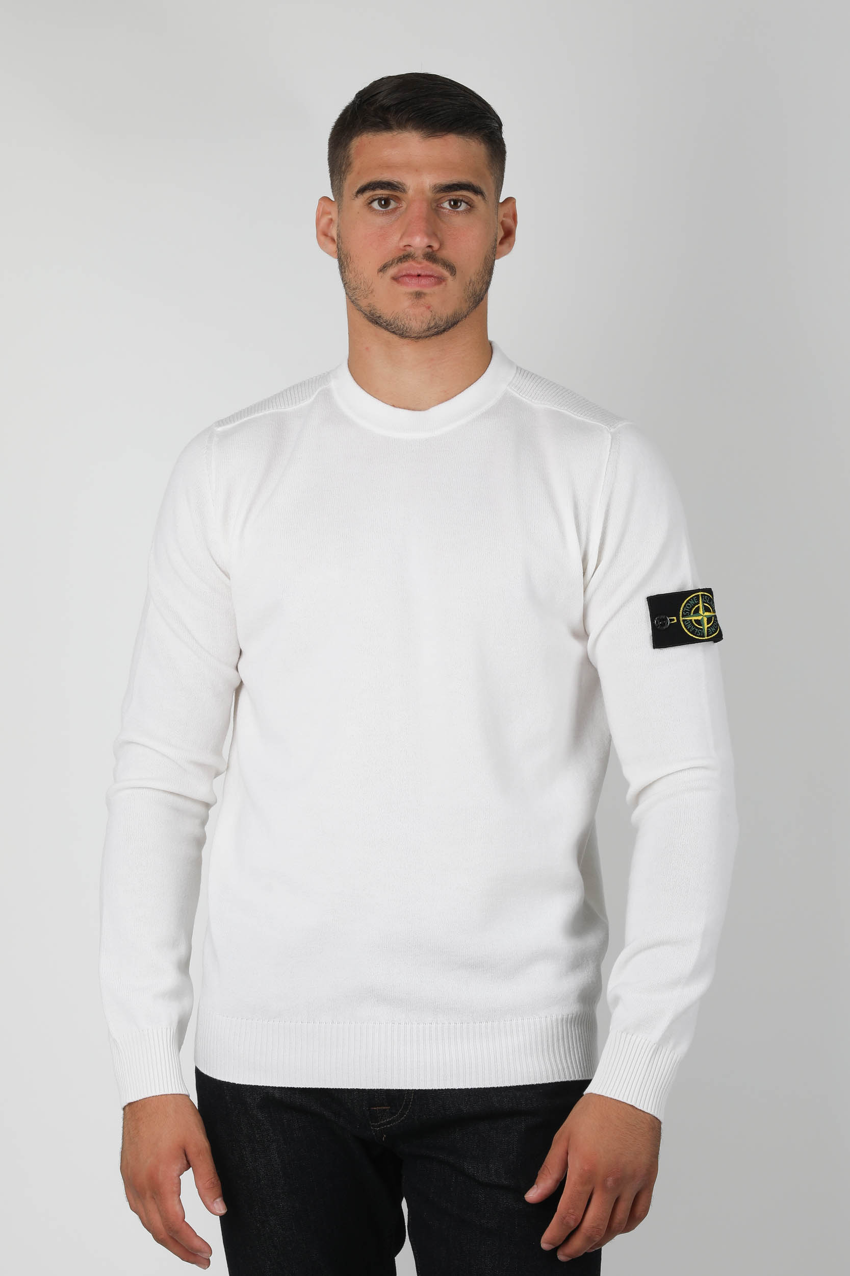 PULL STONE ISLAND BLANC 7315526C4-V0099