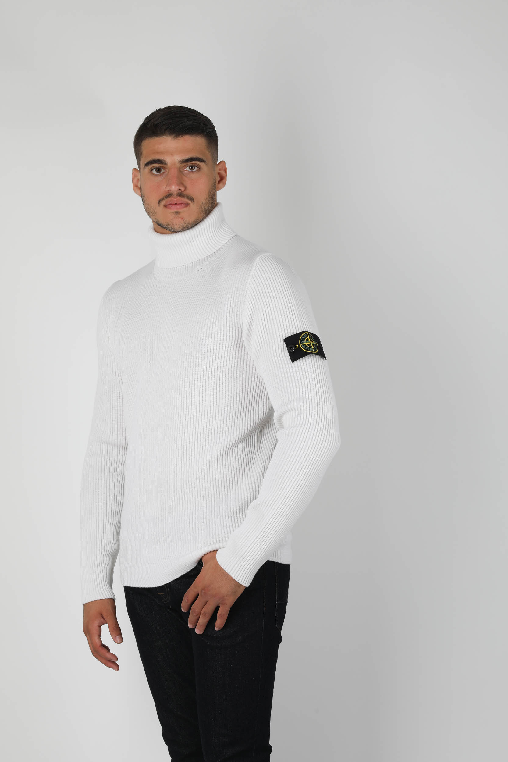 PULL STONE ISLAND BLANC 7315522C2-V0099
