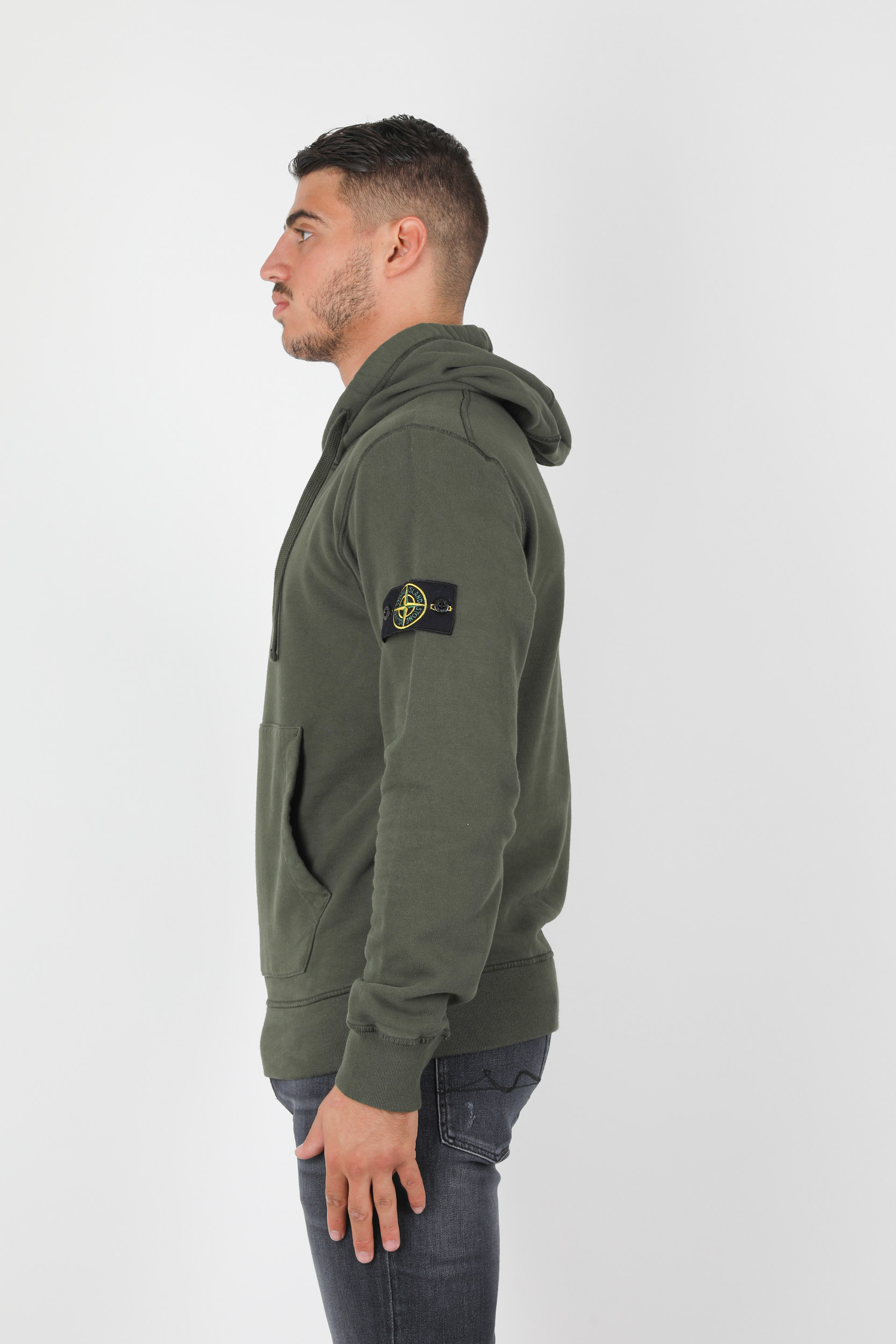 SWEAT CAPUCHE STONE ISLAND KAKI 731564120-V0059