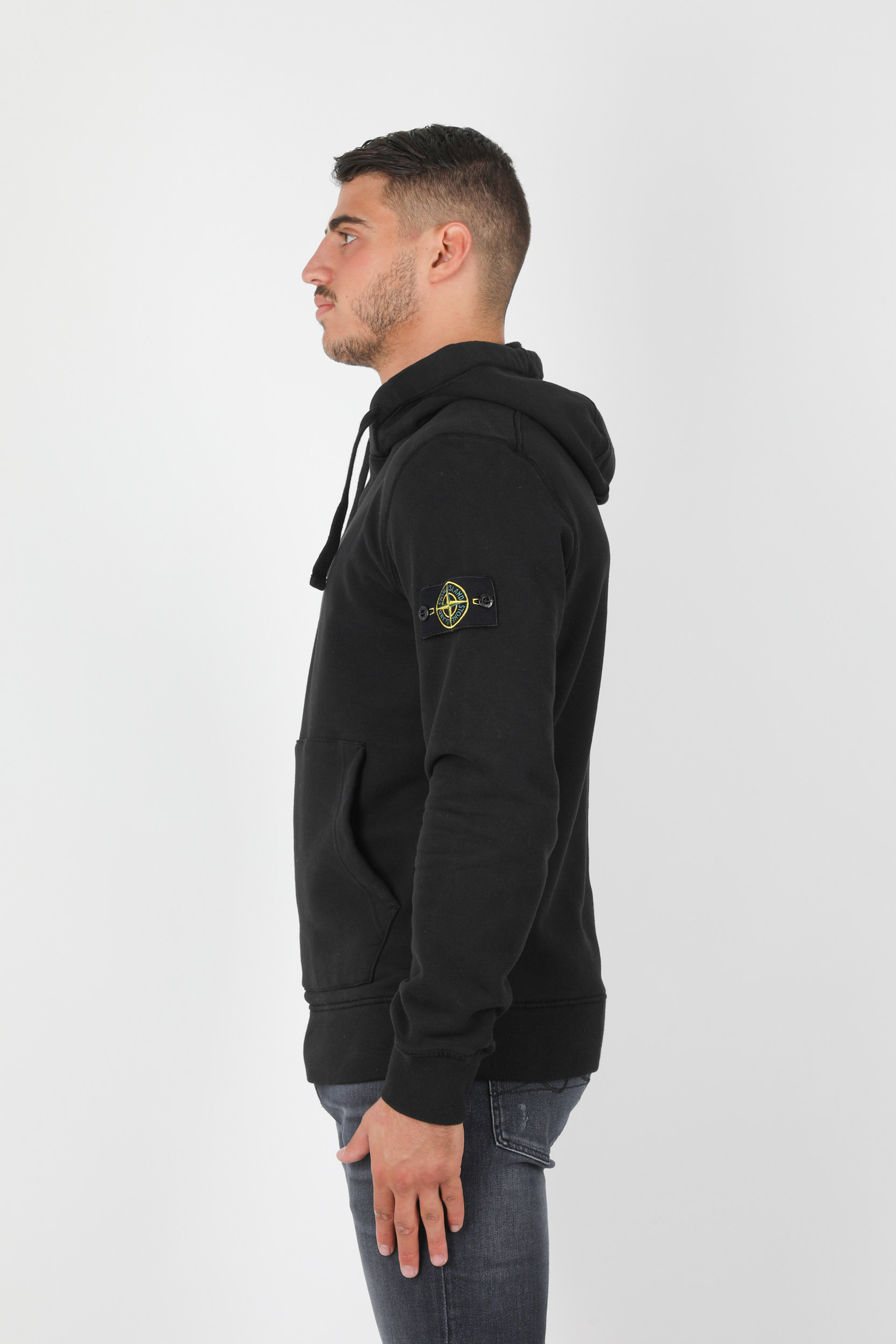 SWEAT CAPUCHE STONE ISLAND NOIR 731564120-V0029