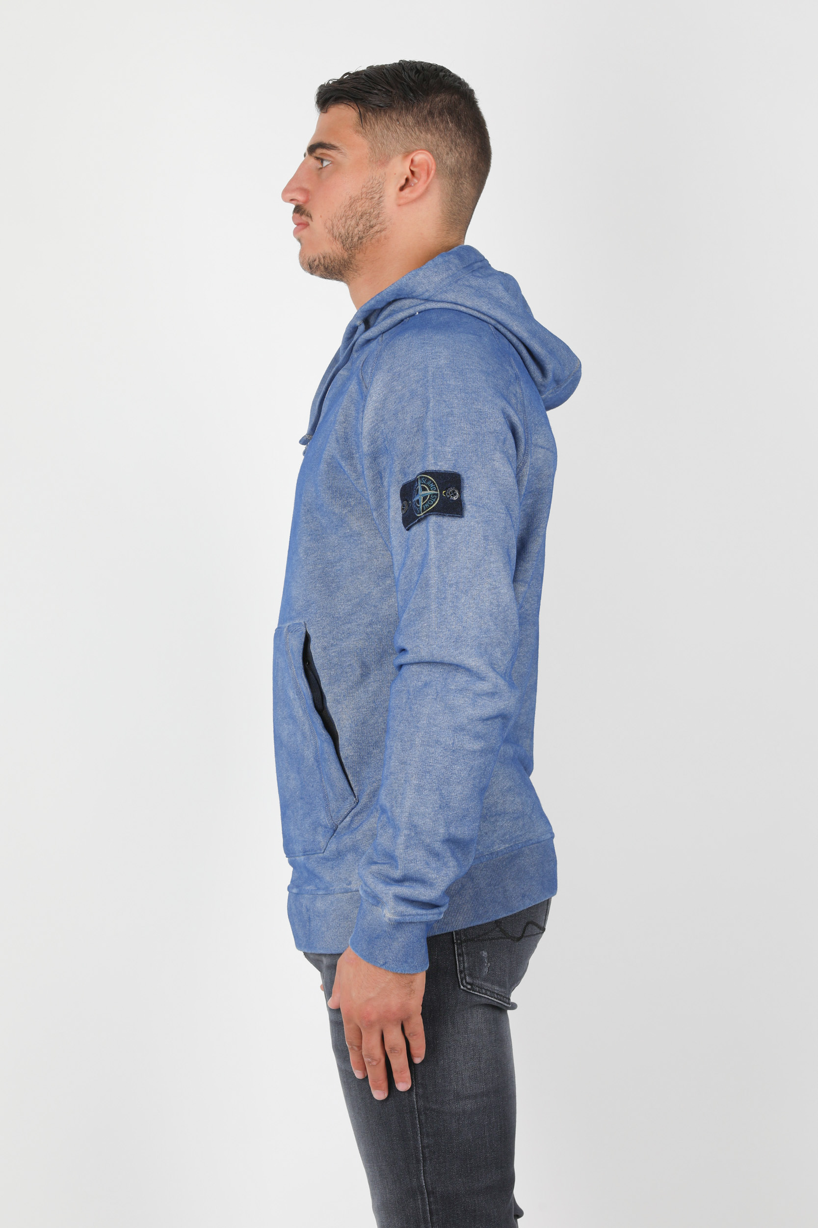 SWEAT STONE ISLAND BLEU CHINE 731562090-V1M43