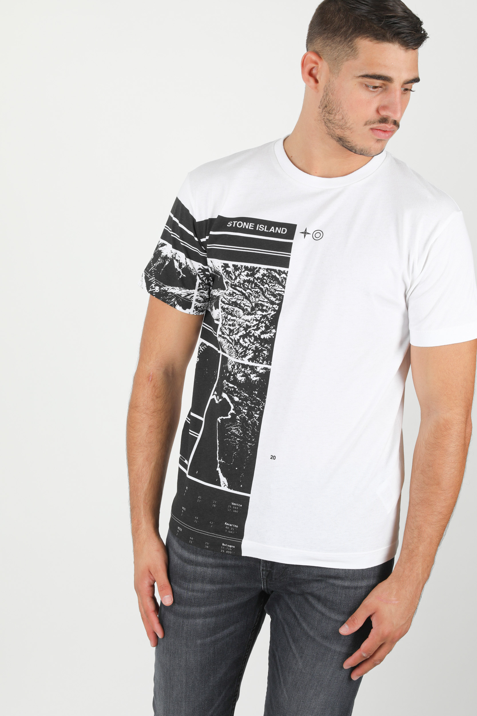 T-SHIRT STONE ISLAND BLANC 73152NS87-V0001