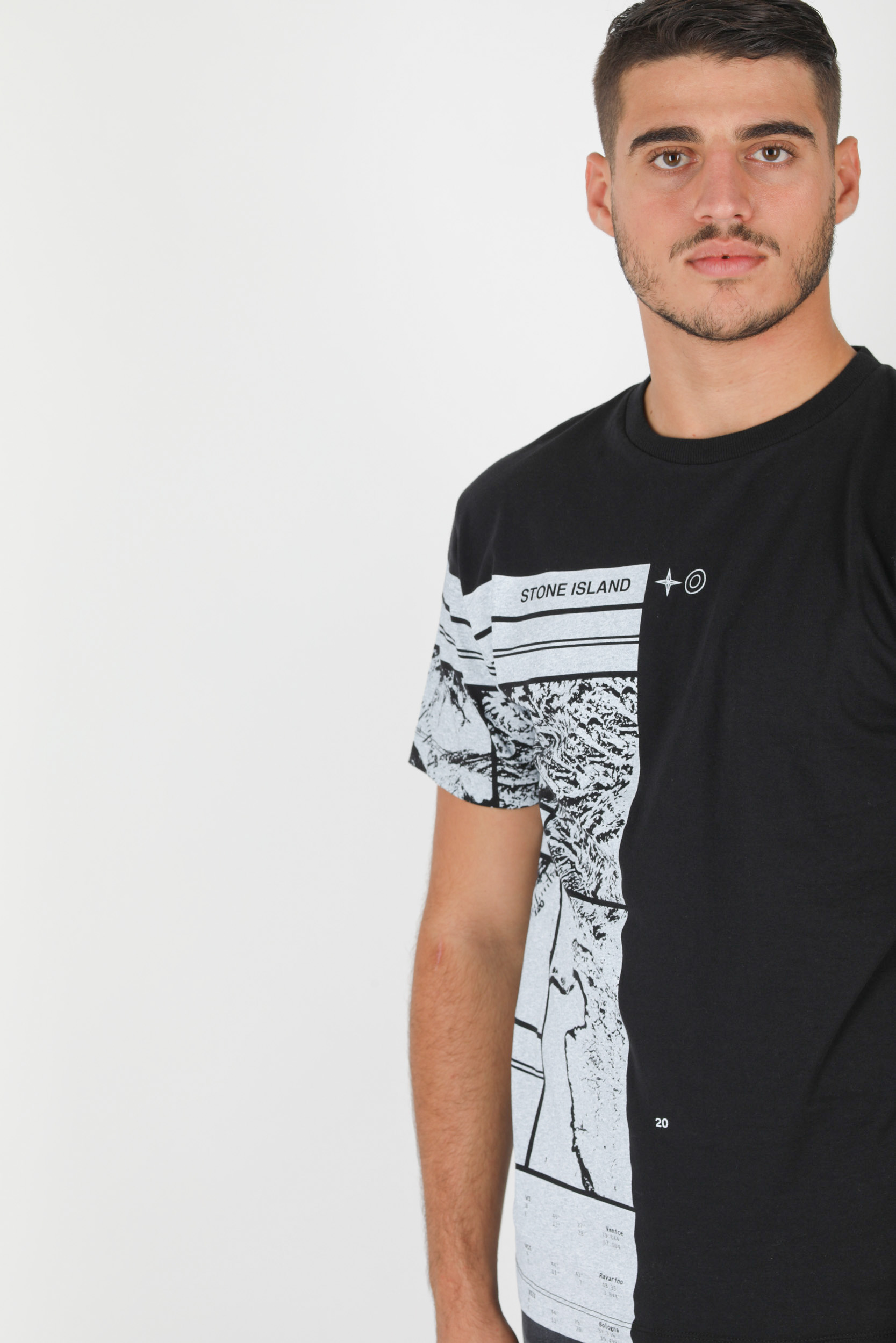 T-SHIRT STONE ISLAND NOIR 73152NS87-V0029