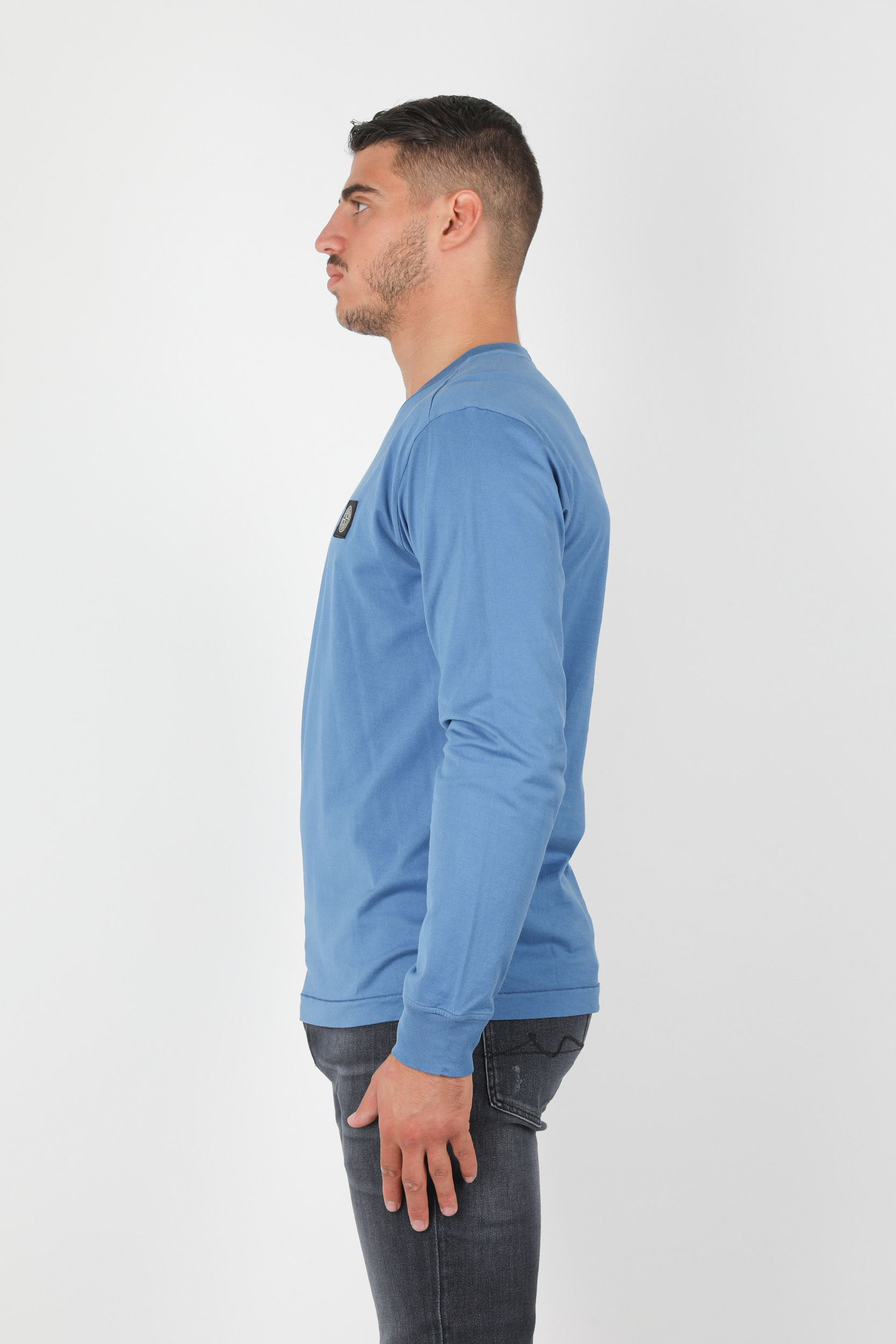 T-SHIRT MANCHES LONGUES STONE ISLAND BLEU 731522713-V0043