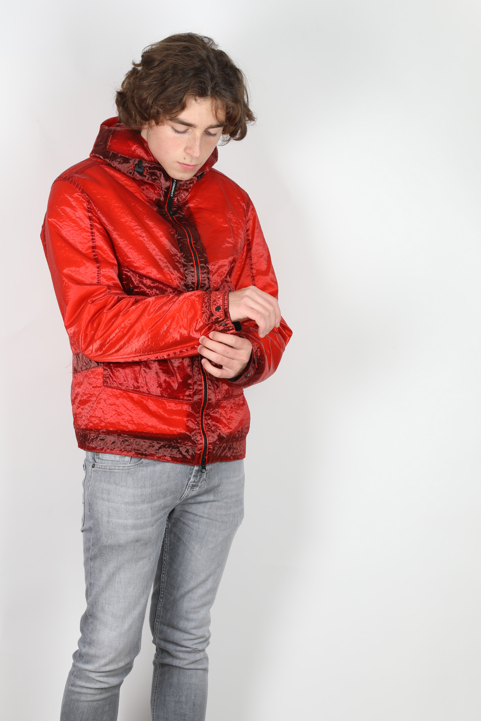 BLOUSON CO COMPANY NYLON METAL ROUGE W216A-486