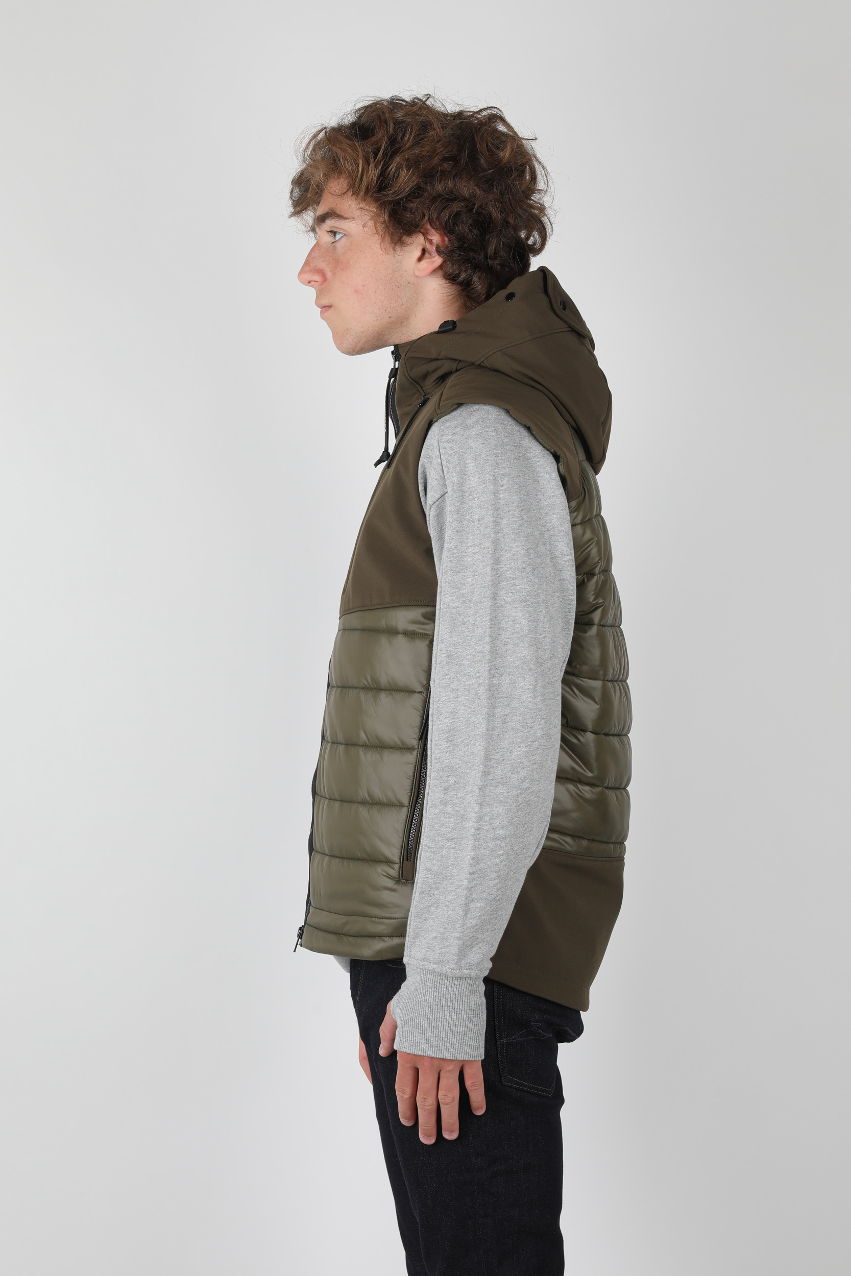 BLOUSON SANS MANCHES C.P COMPANY KAKI W050A-683