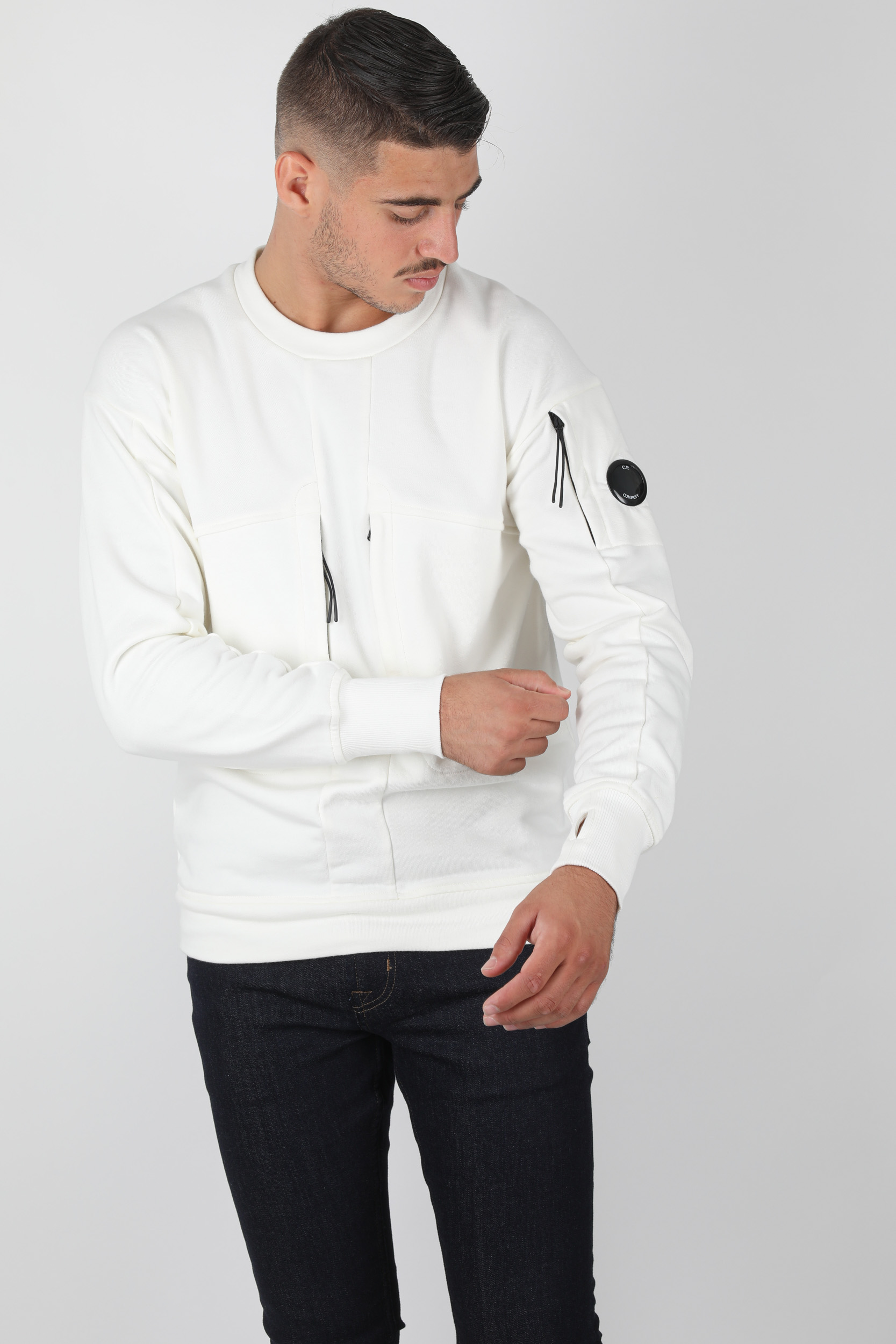 SWEAT C.P. COMPANY BLANC S007A-103