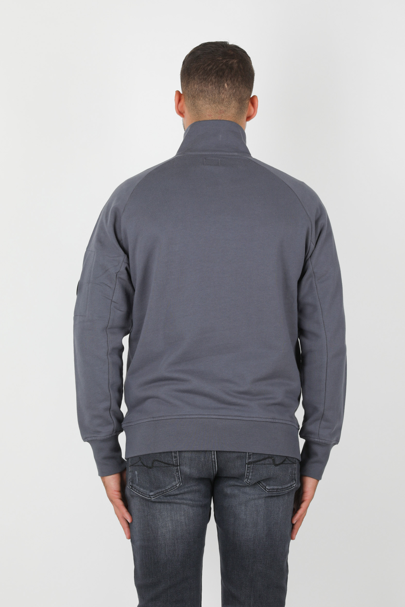 SWEAT COL ZIPPE C.P COMPANY BLEU S051A-884