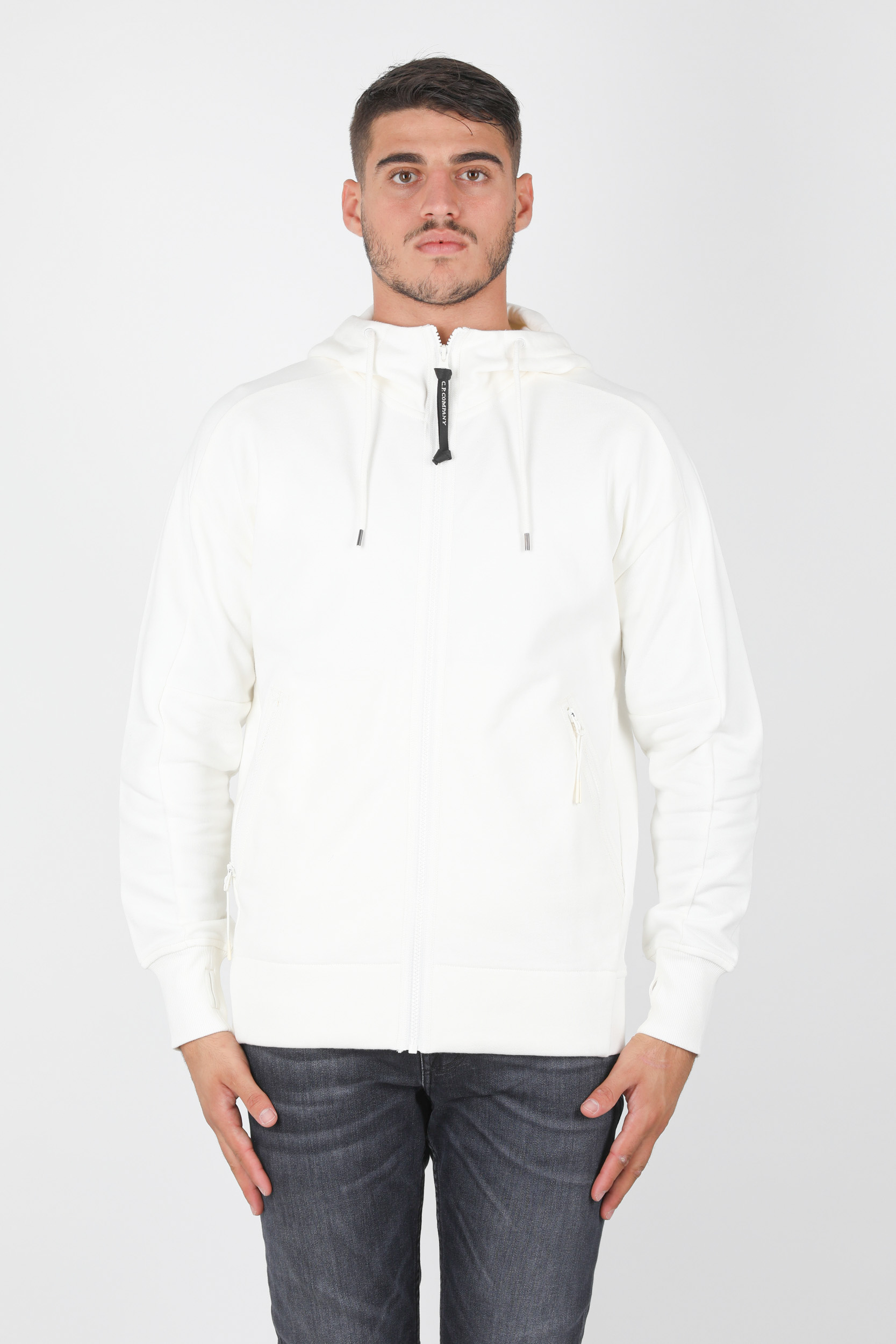 SWEAT ZIPPE C.P COMPANY BLANC S009A-103,SWEAT ZIPPE C.P COMPANY BLANC S009A-103,SWEAT ZIPPE C.P COMPANY BLANC S009A-103