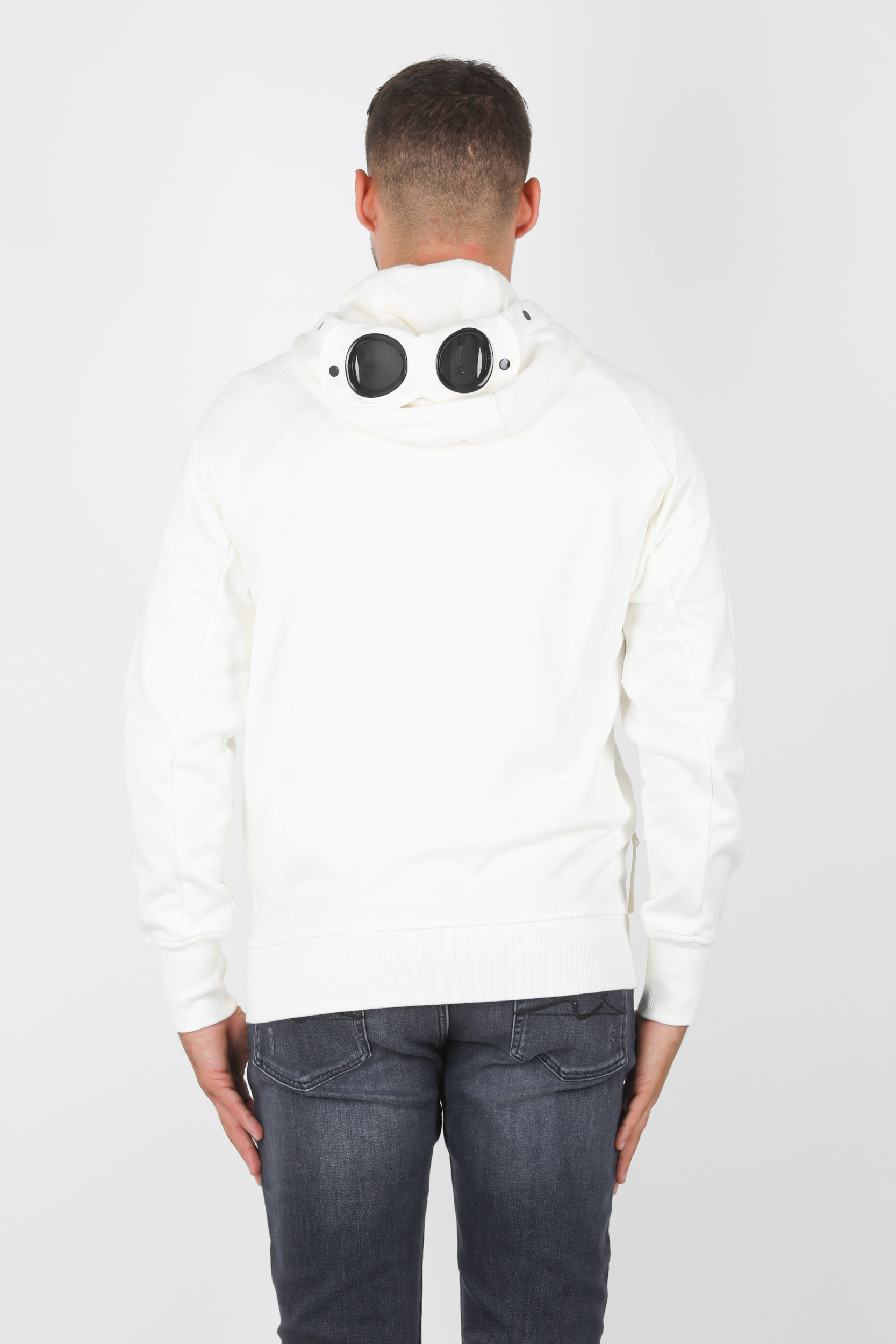 SWEAT ZIPPE C.P COMPANY BLANC S009A-103