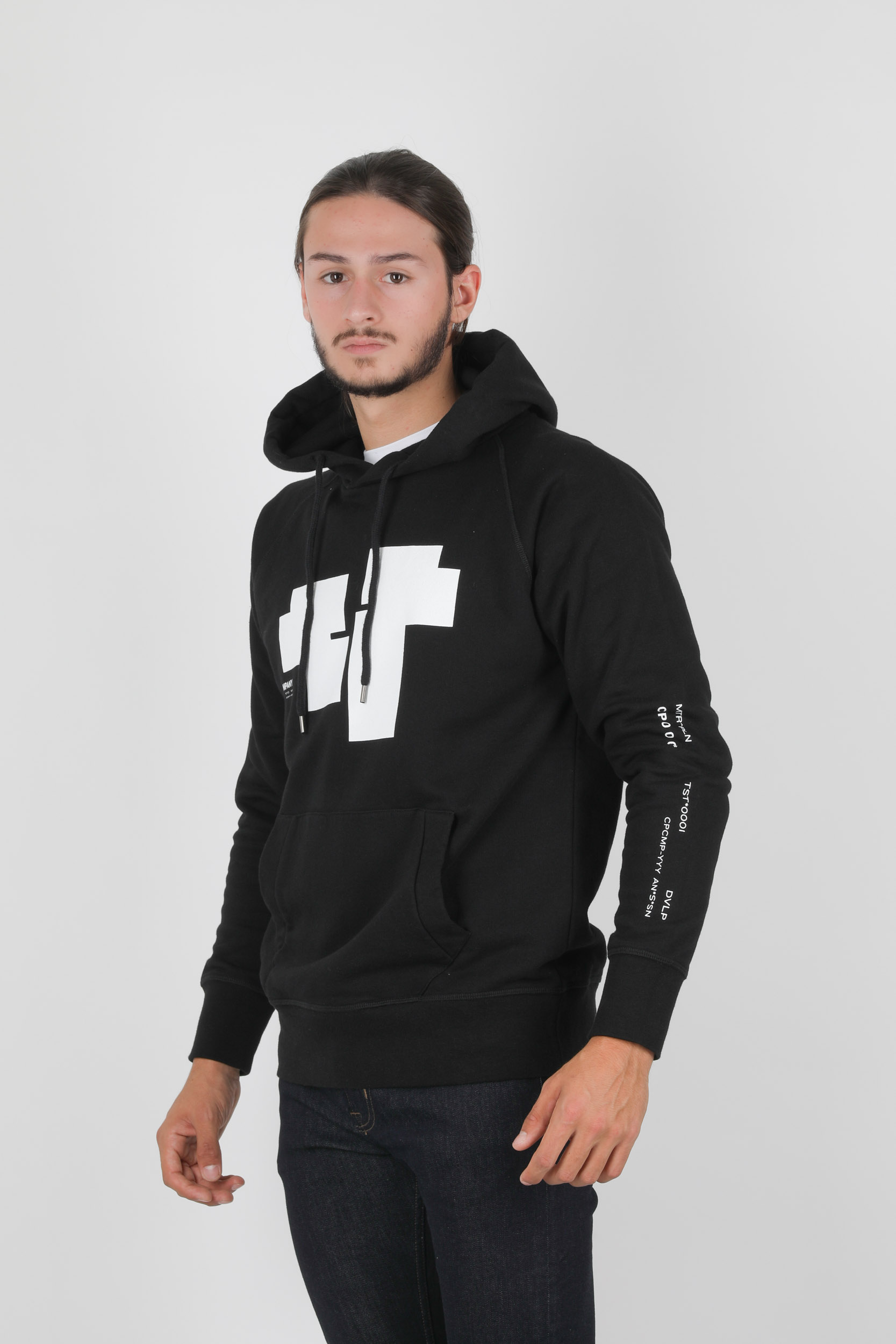 SWEAT A CAPUCHE C.P. COMPANY NOIR S3071-999