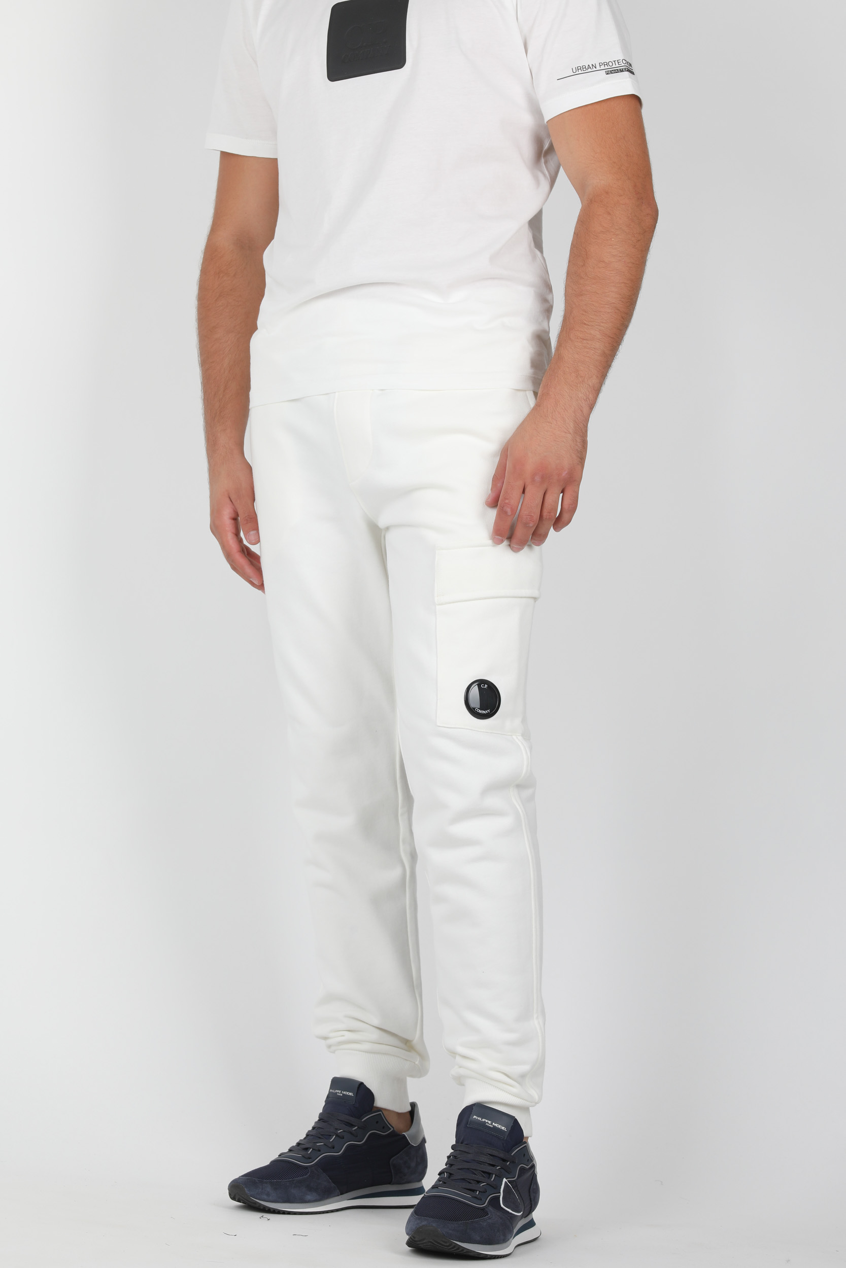 BAS DE SURVETEMENT CP COMPANY BLANC P010A-103