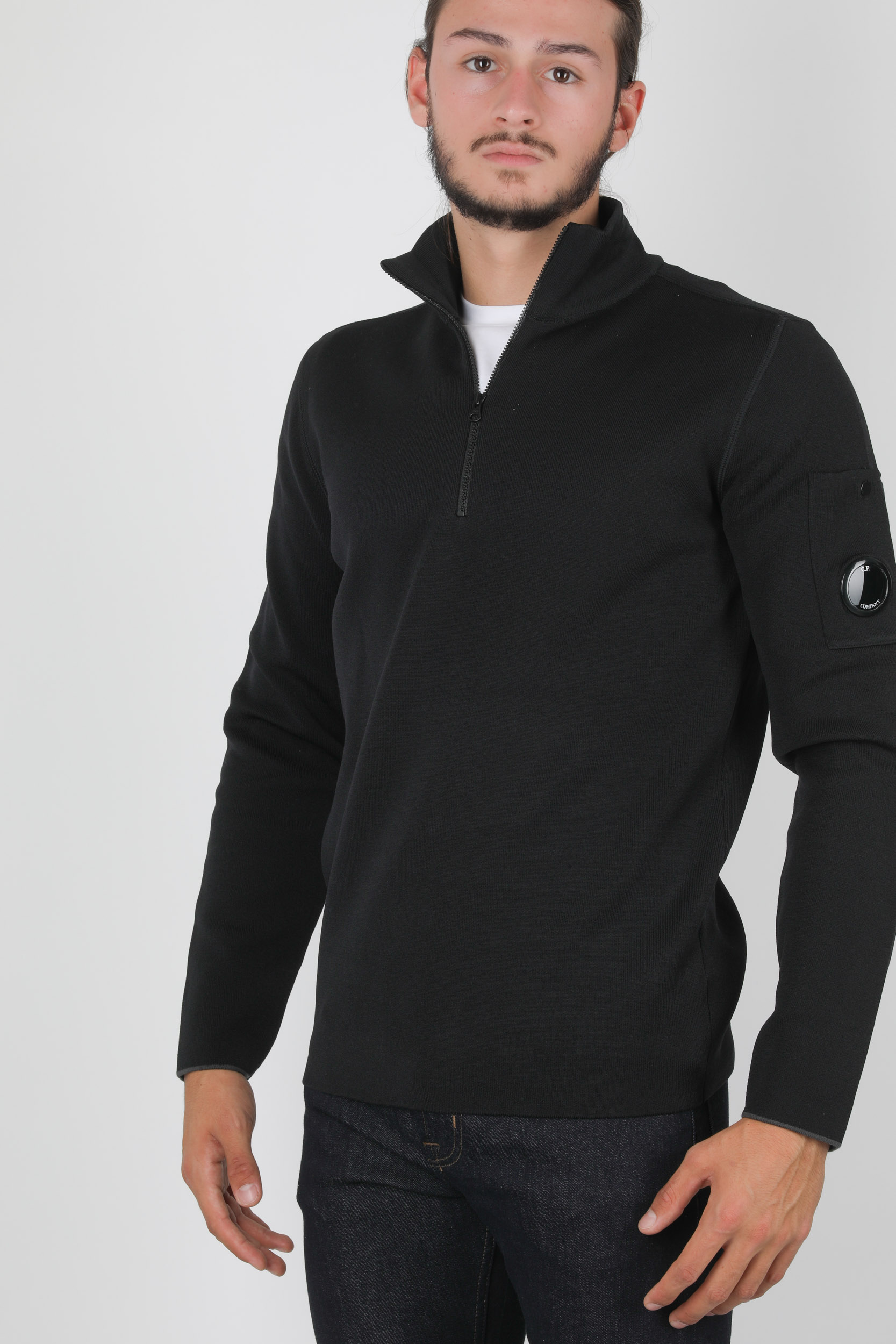 PULL EN N&eacute;opr&egrave;ne C.P. COMPANY NOIR N126A-V01