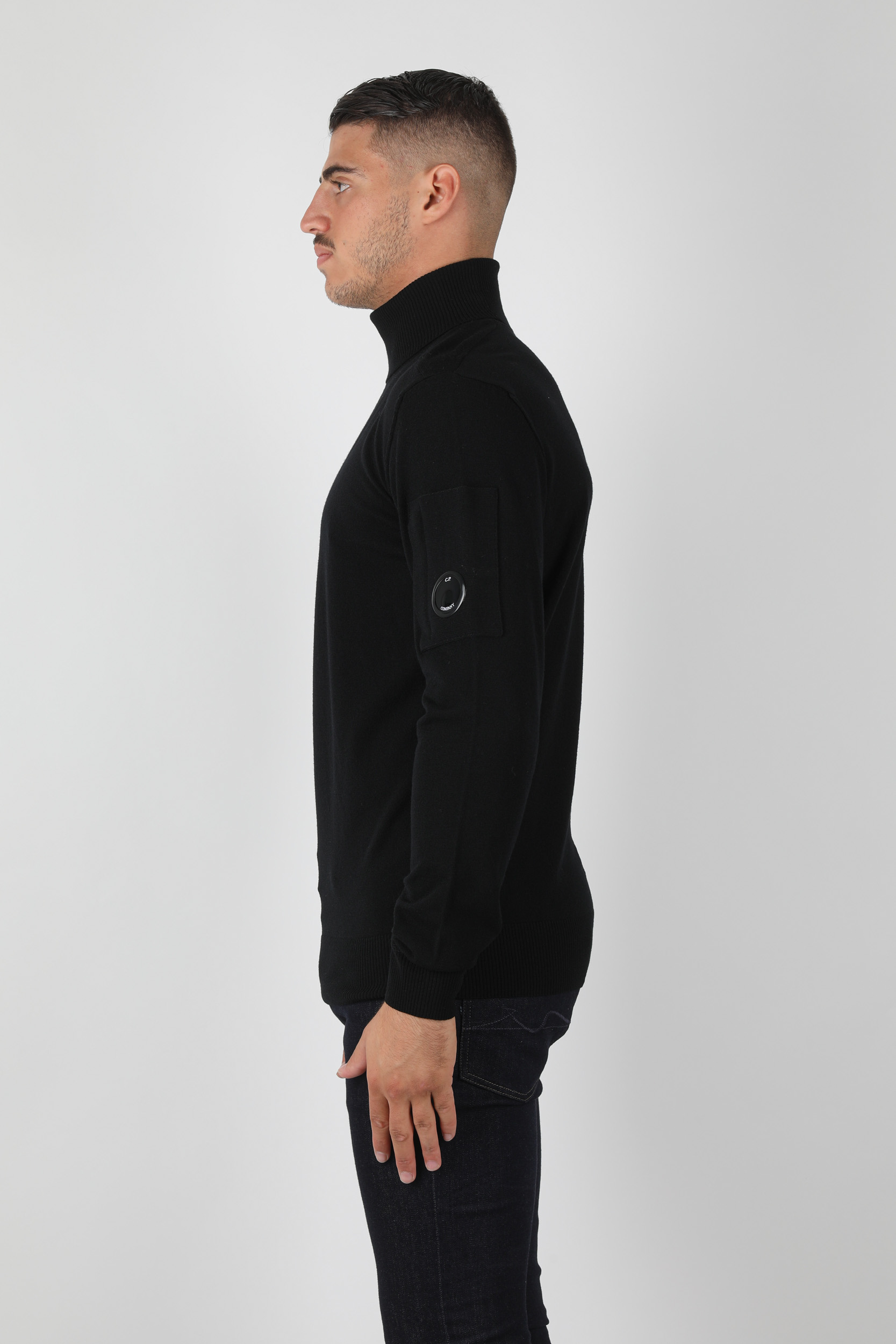 PULL COL ROULE C.P COMPANY NOIR N101A-999