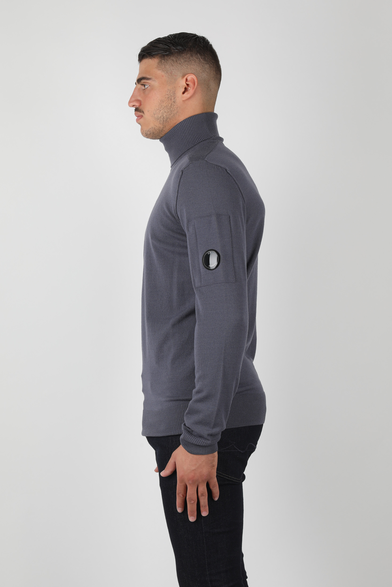 PULL COL ROULE C.P COMPANY BLEU GRIS N101A-884