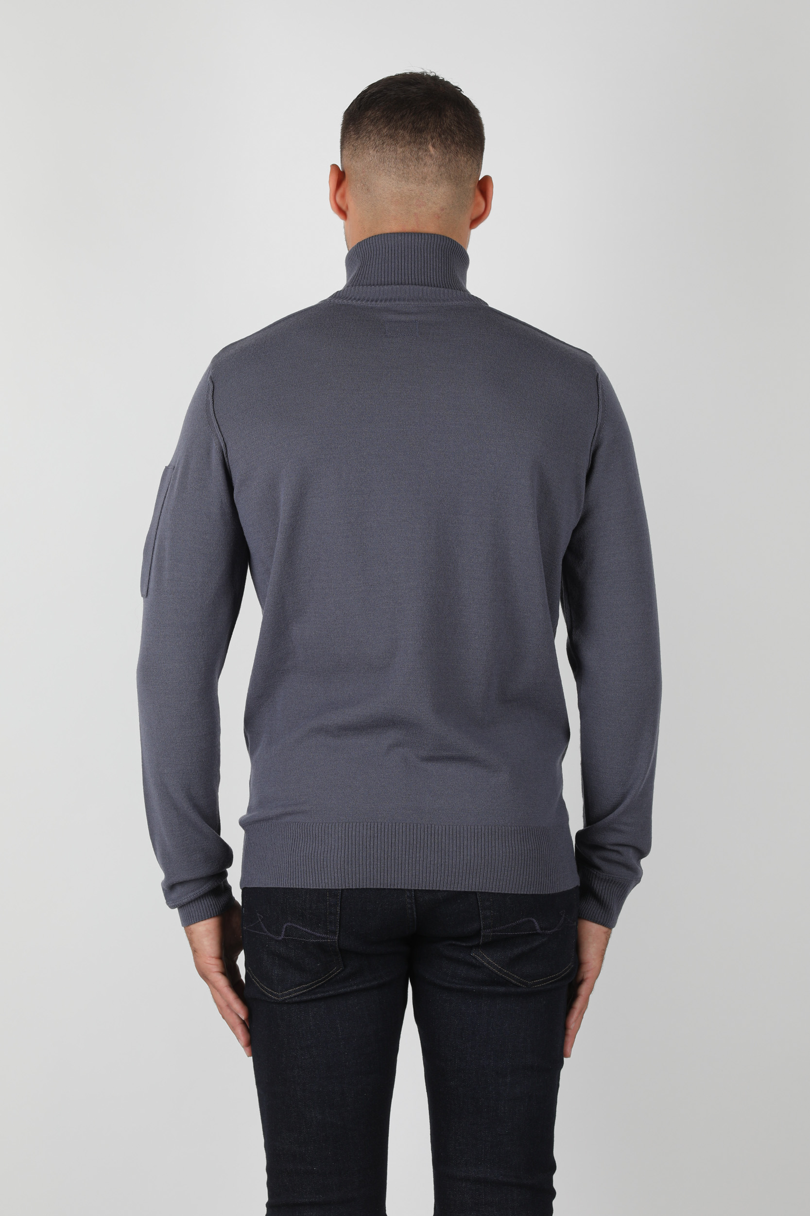 PULL COL ROULE C.P COMPANY BLEU GRIS N101A-884