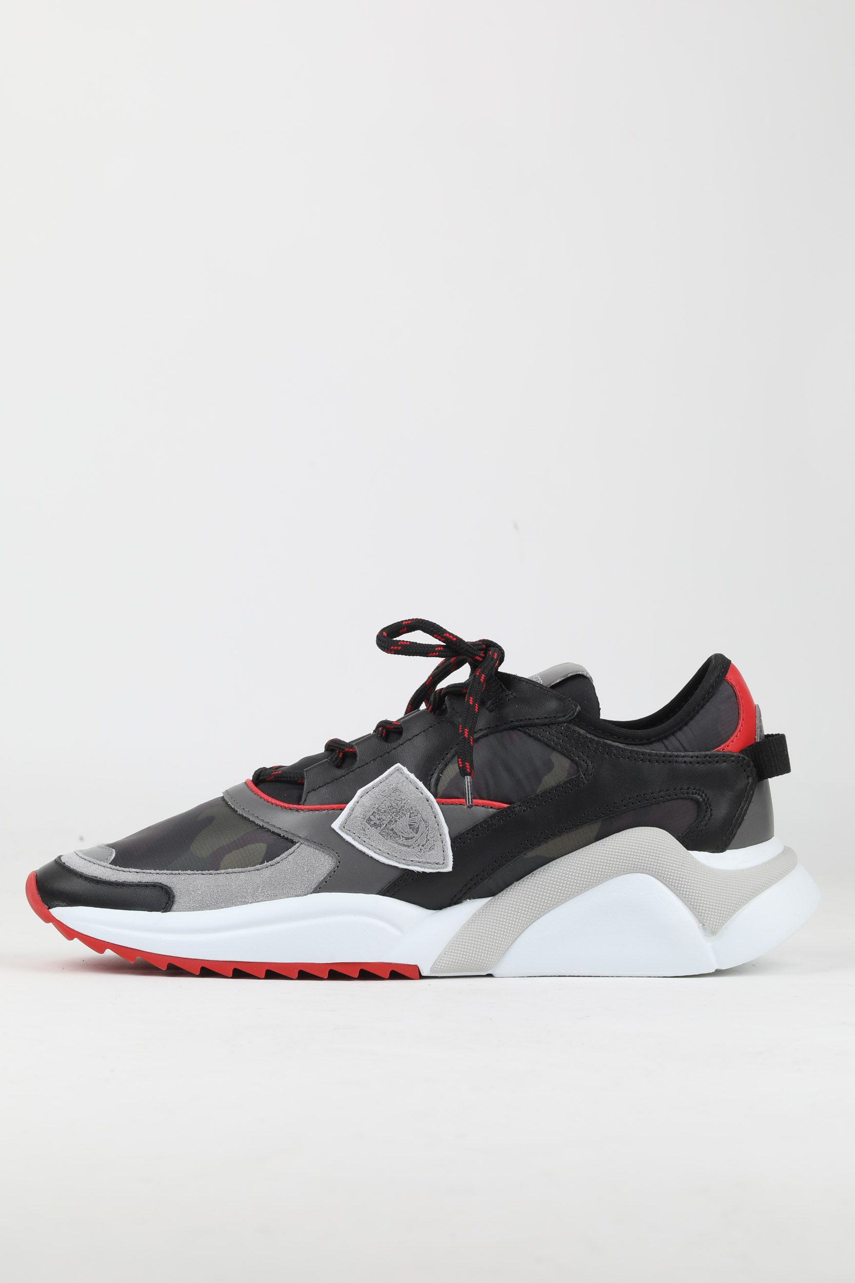 BASKETS CAMOUFLAGE ET ROUGE PHILIPPE MODEL EZLU-CC03