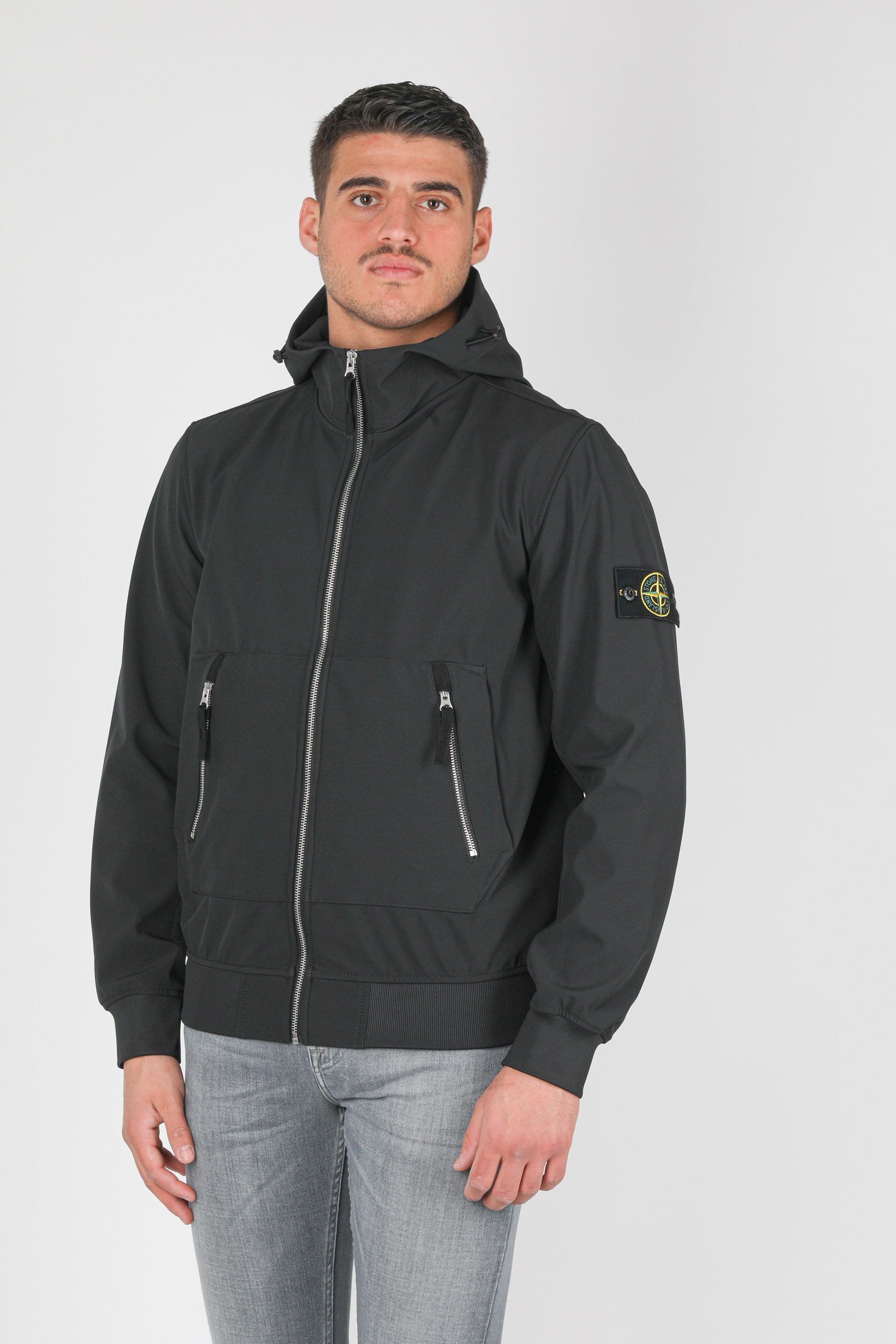 BLOUSON SOFT SHELL-R STONE ISLAND NOIR 741540727-V0029
