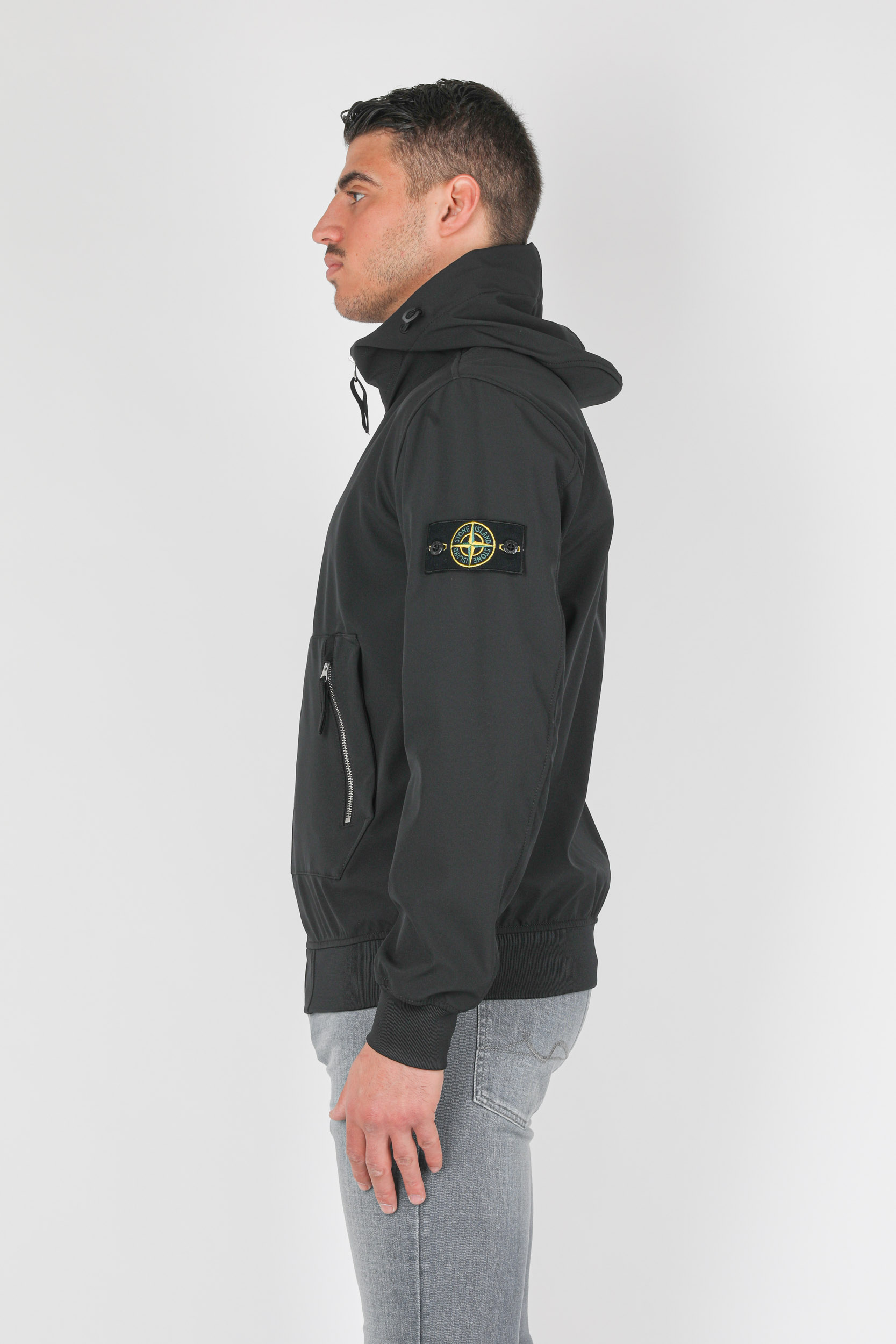 BLOUSON SOFT SHELL-R STONE ISLAND NOIR 741540727-V0029