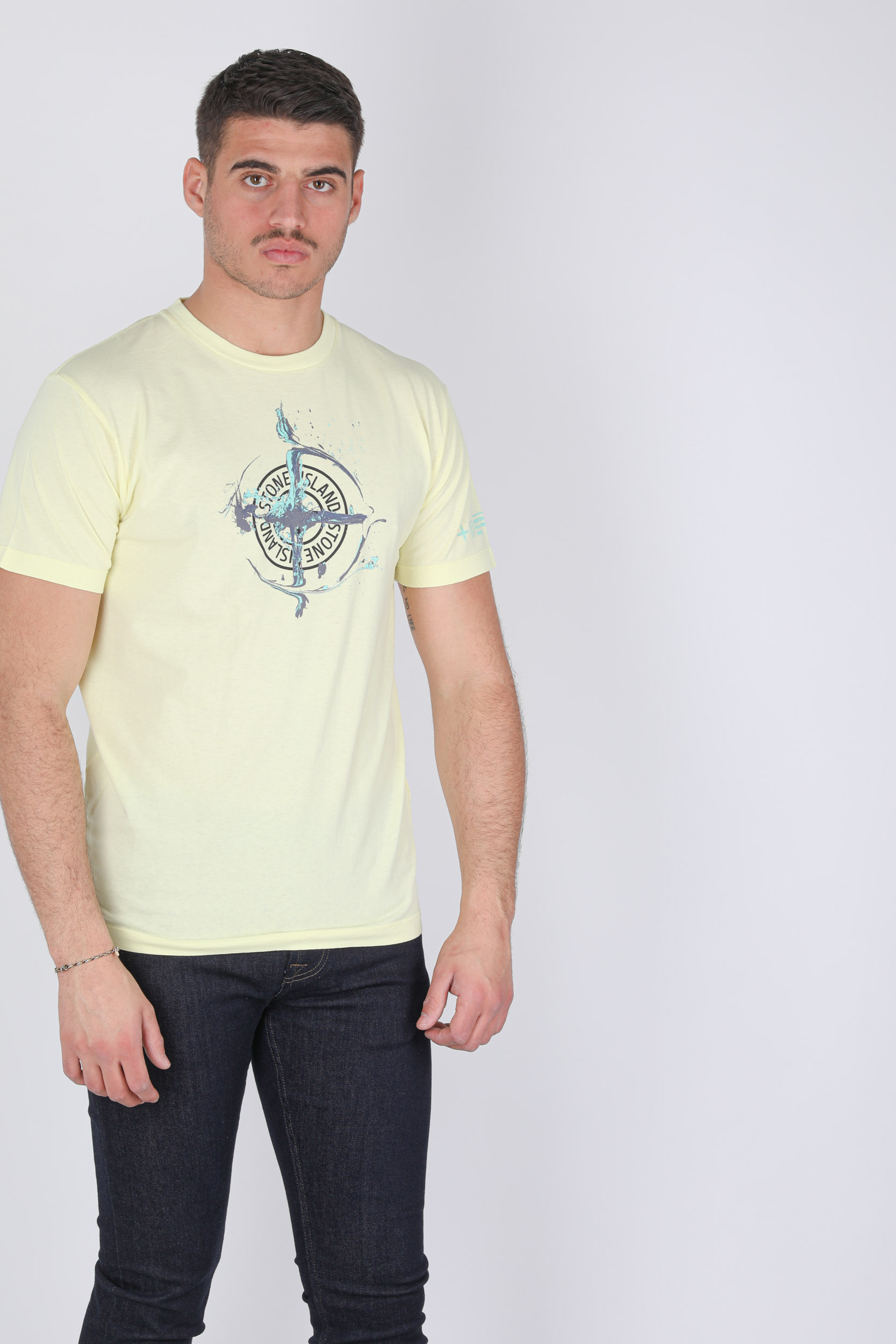 T-SHIRT STONE ISLAND JAUNE 74152NS83-V0031